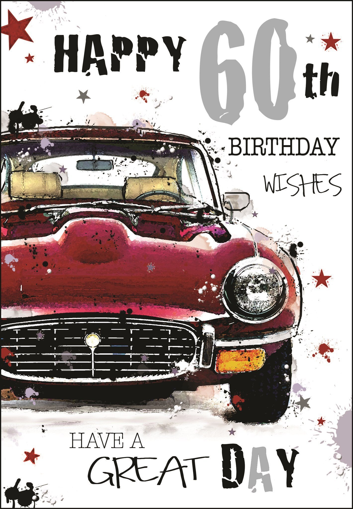 Front of 60th Birthday Open Male Greetings Card