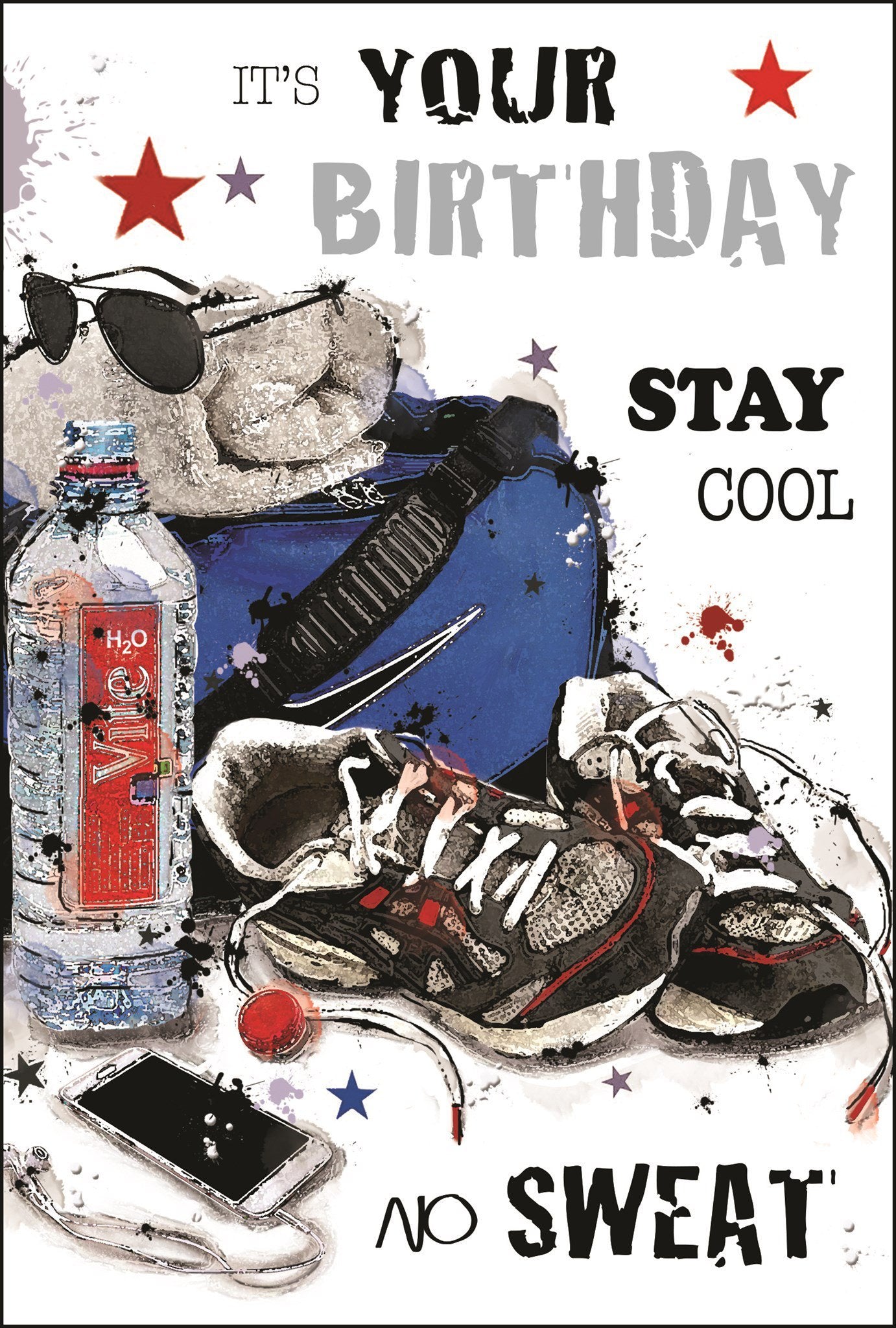 Front of Birthday Sports Bag Male Greetings Card