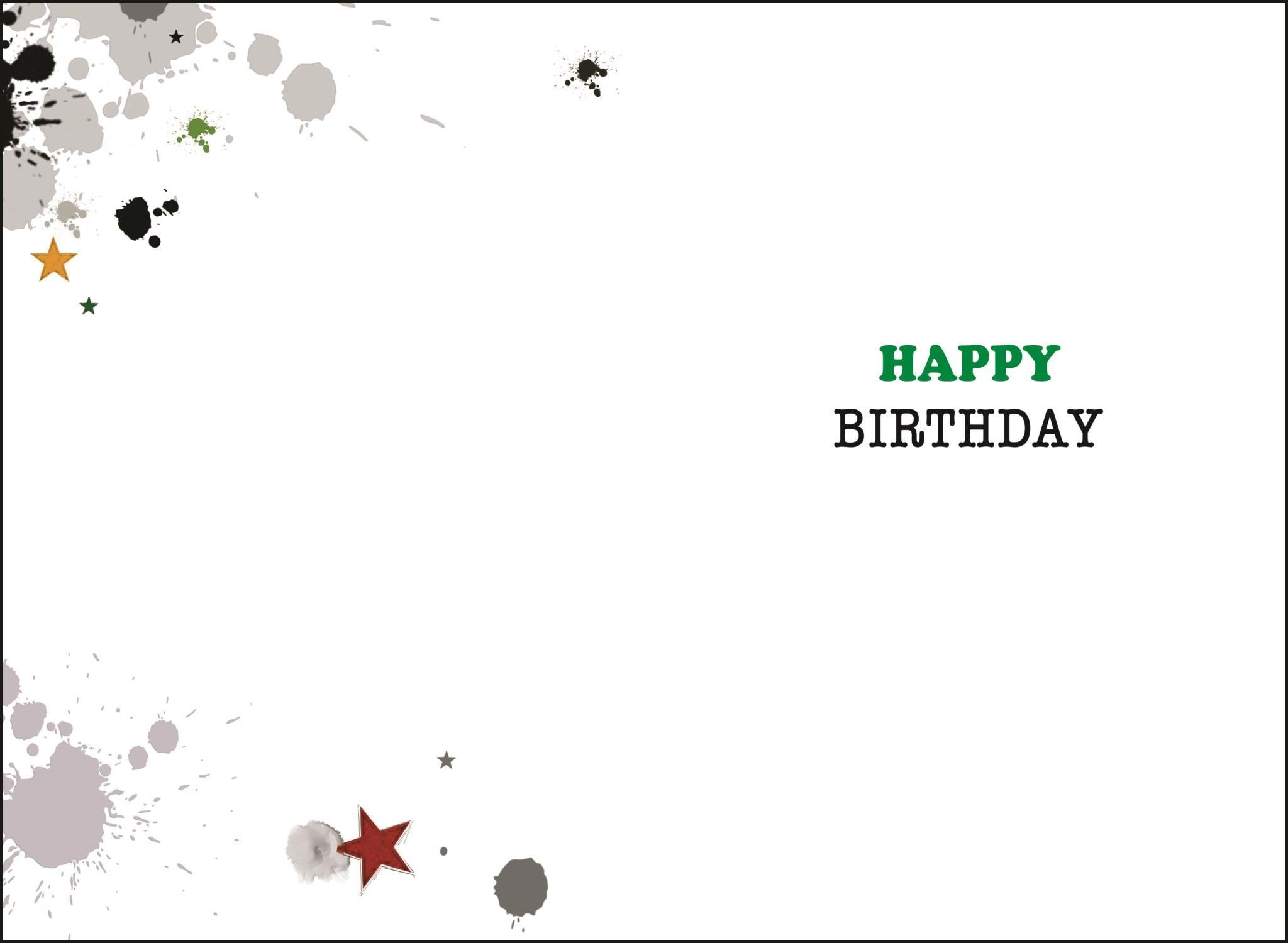 Inside of Birthday Walking Boots Male Greetings Card