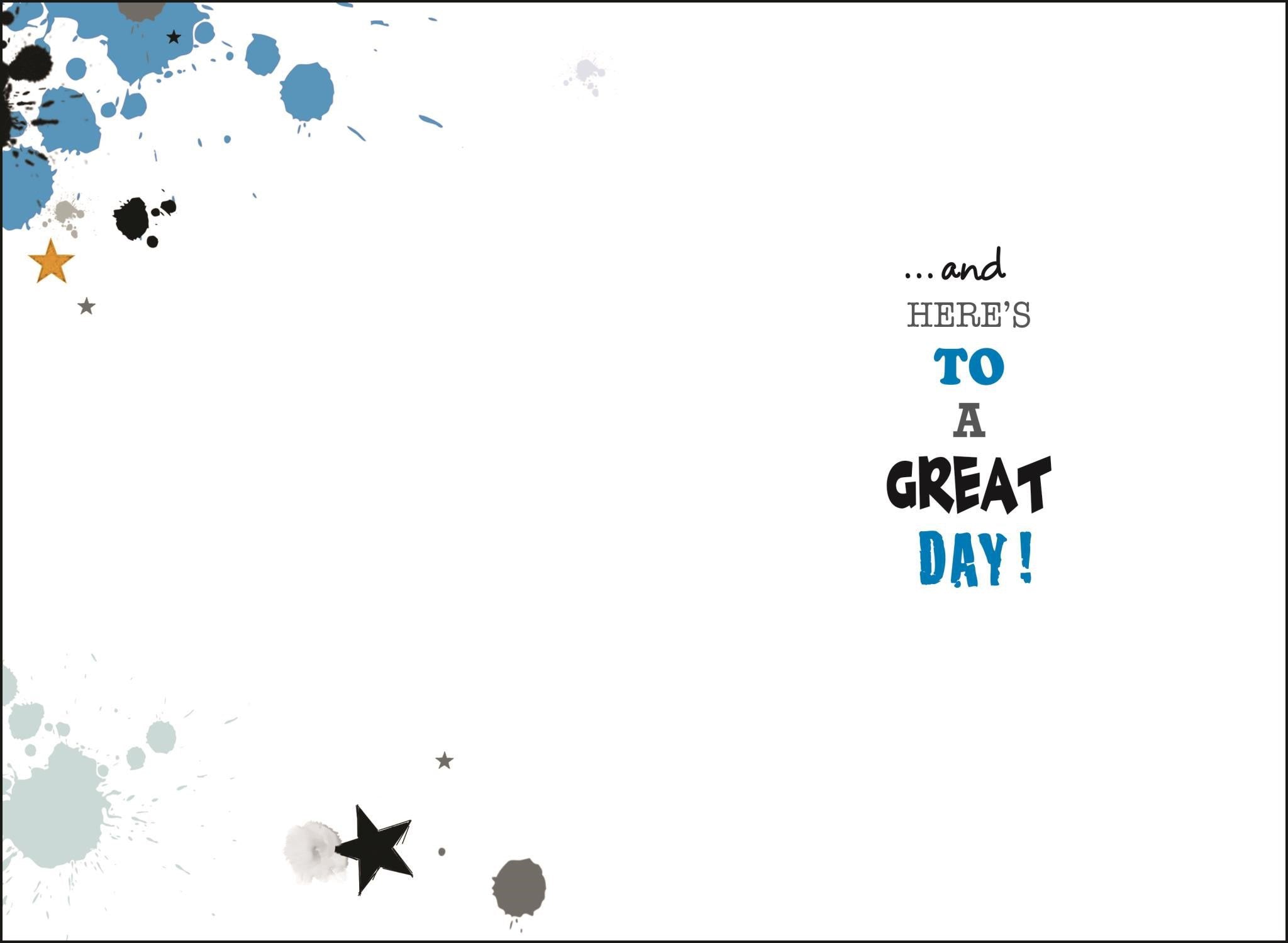 Inside of Birthday Skateboard Male Greetings Card