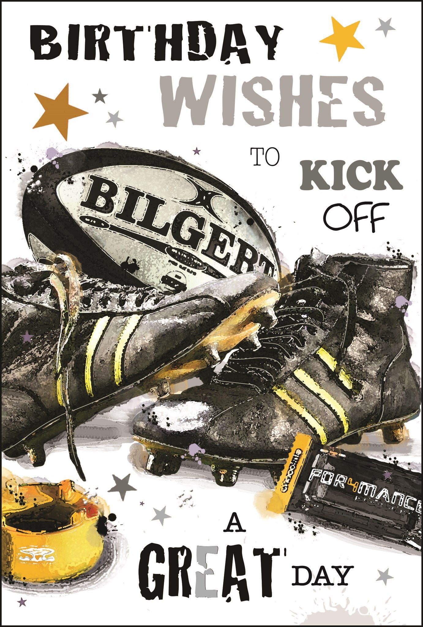 Front of Birthday Wishes Rugby Card