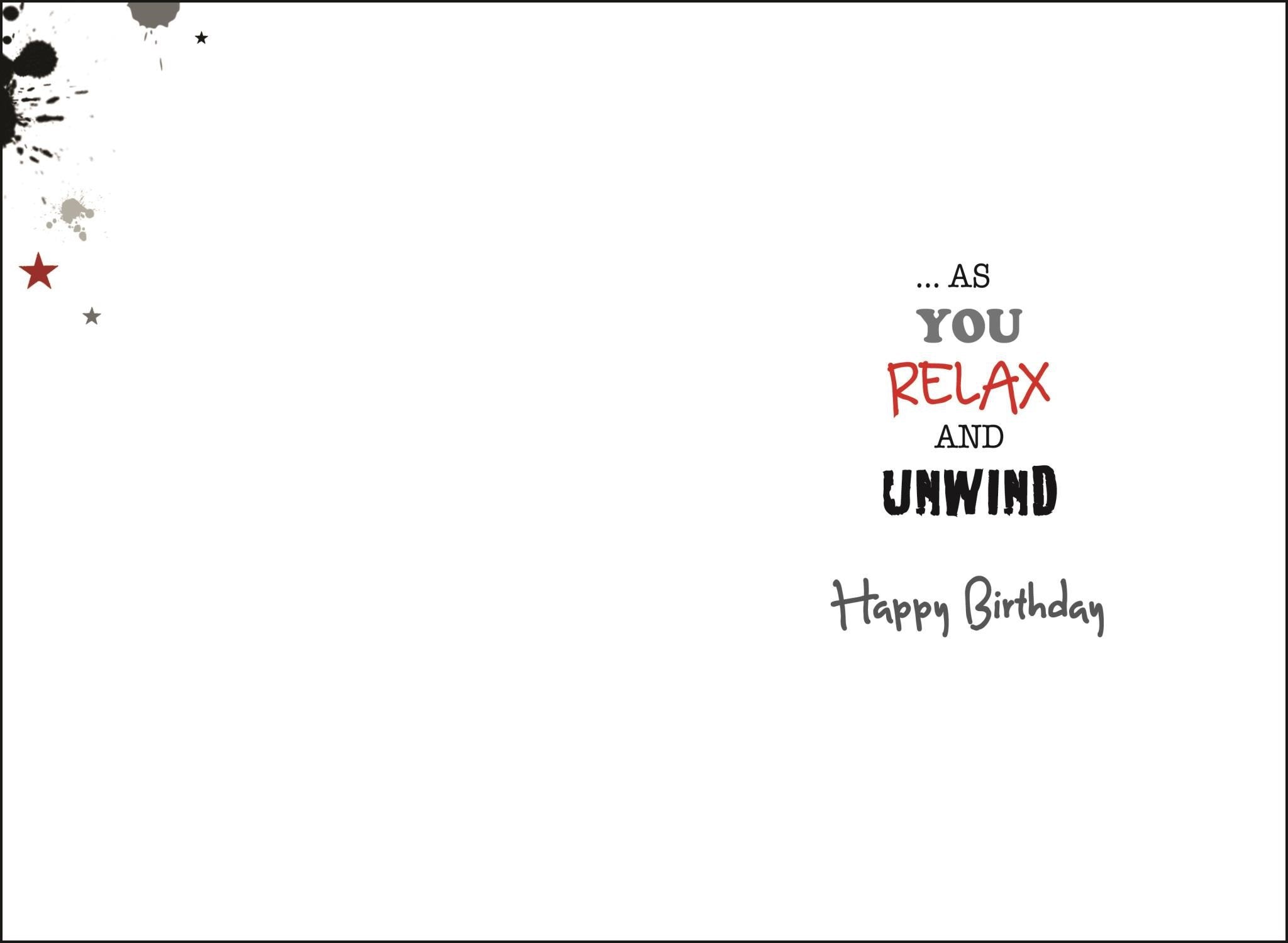 Inside of Birthday Gardening Male Greetings Card