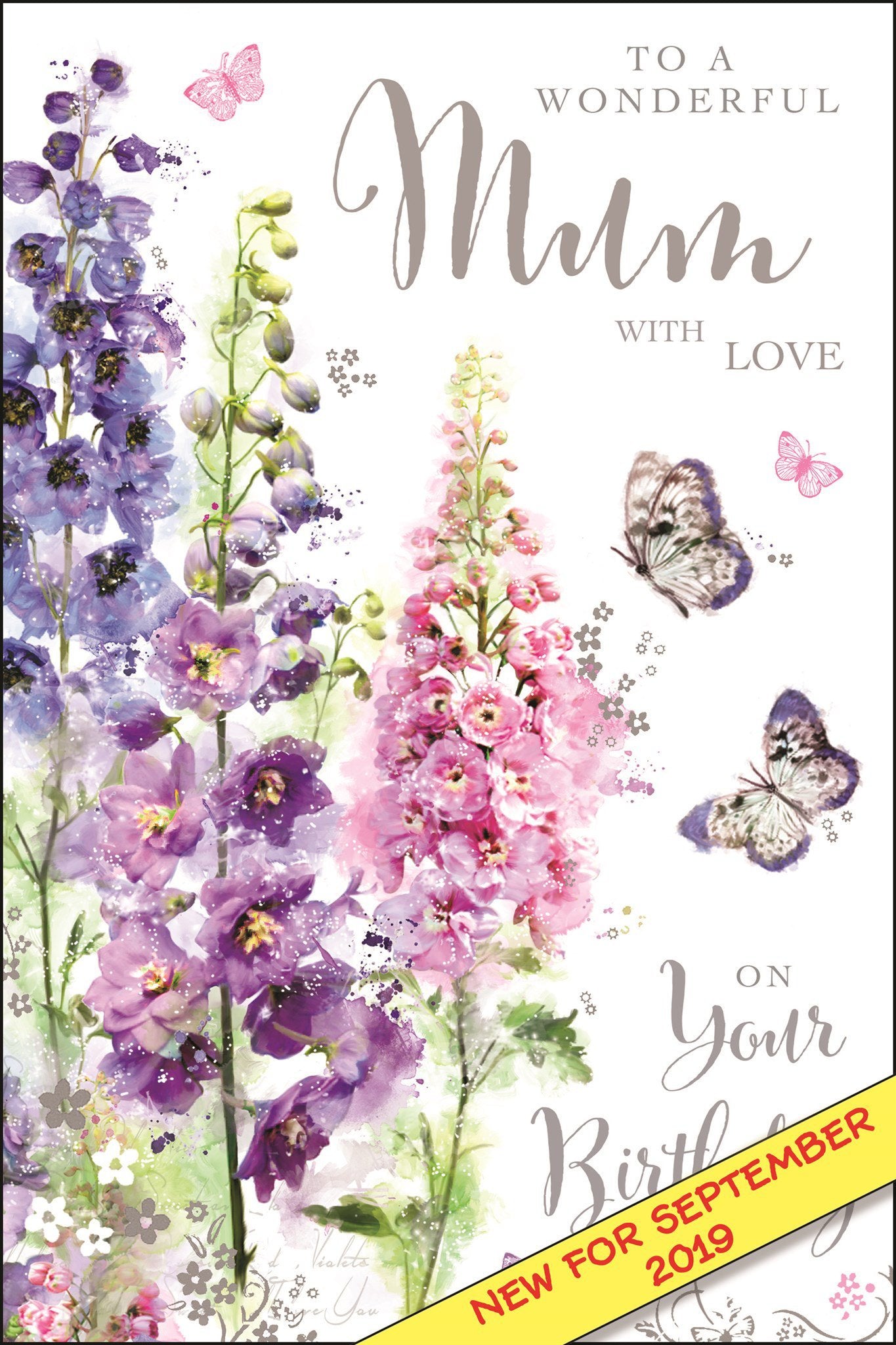 Front of Mum Birthday Flowers Greetings Card