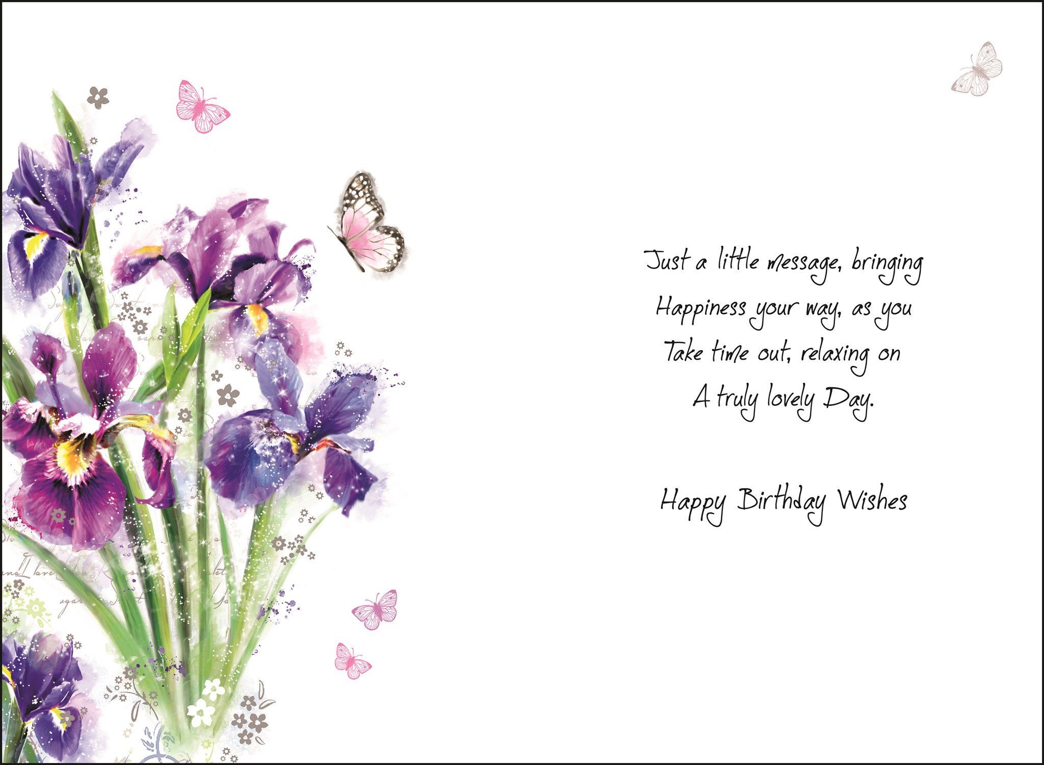 Inside of Birthday Wish Iris Greetings Card