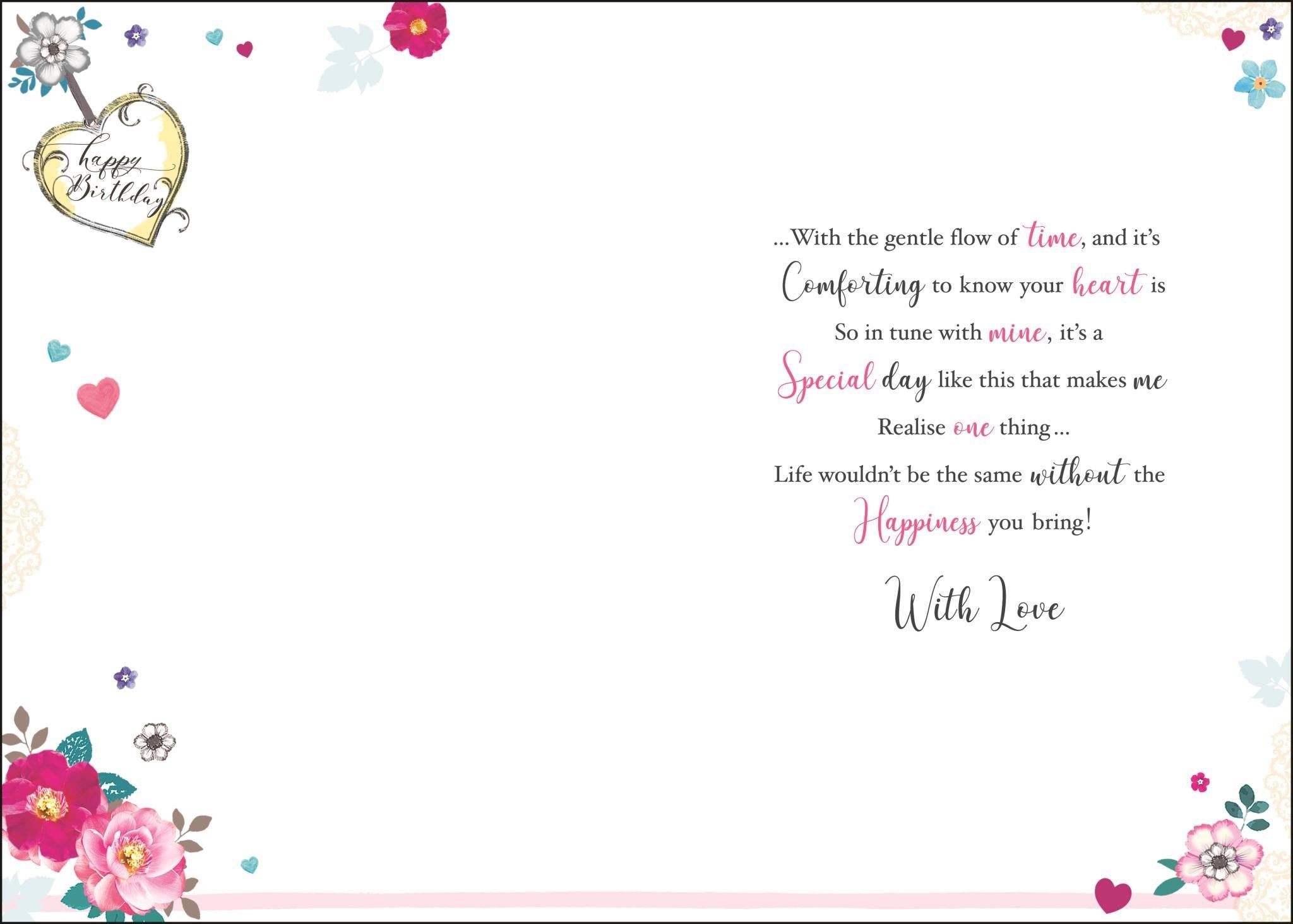 Inside of Wife Birthday Bag Perfume Greetings Card