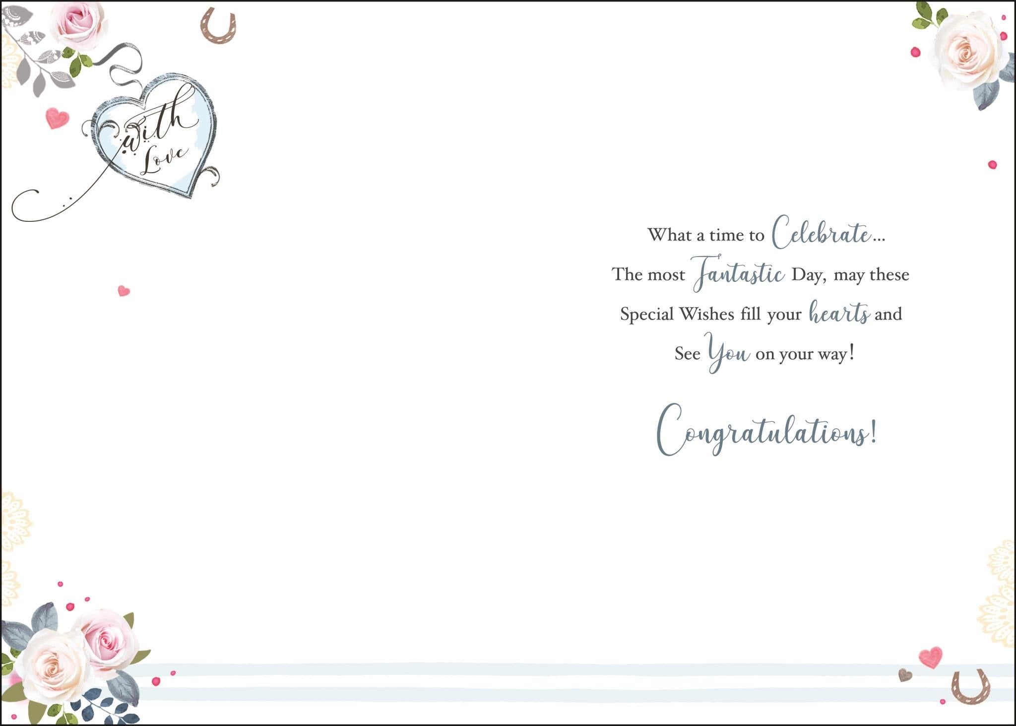 Inside of Wedding Day Always Greetings Card