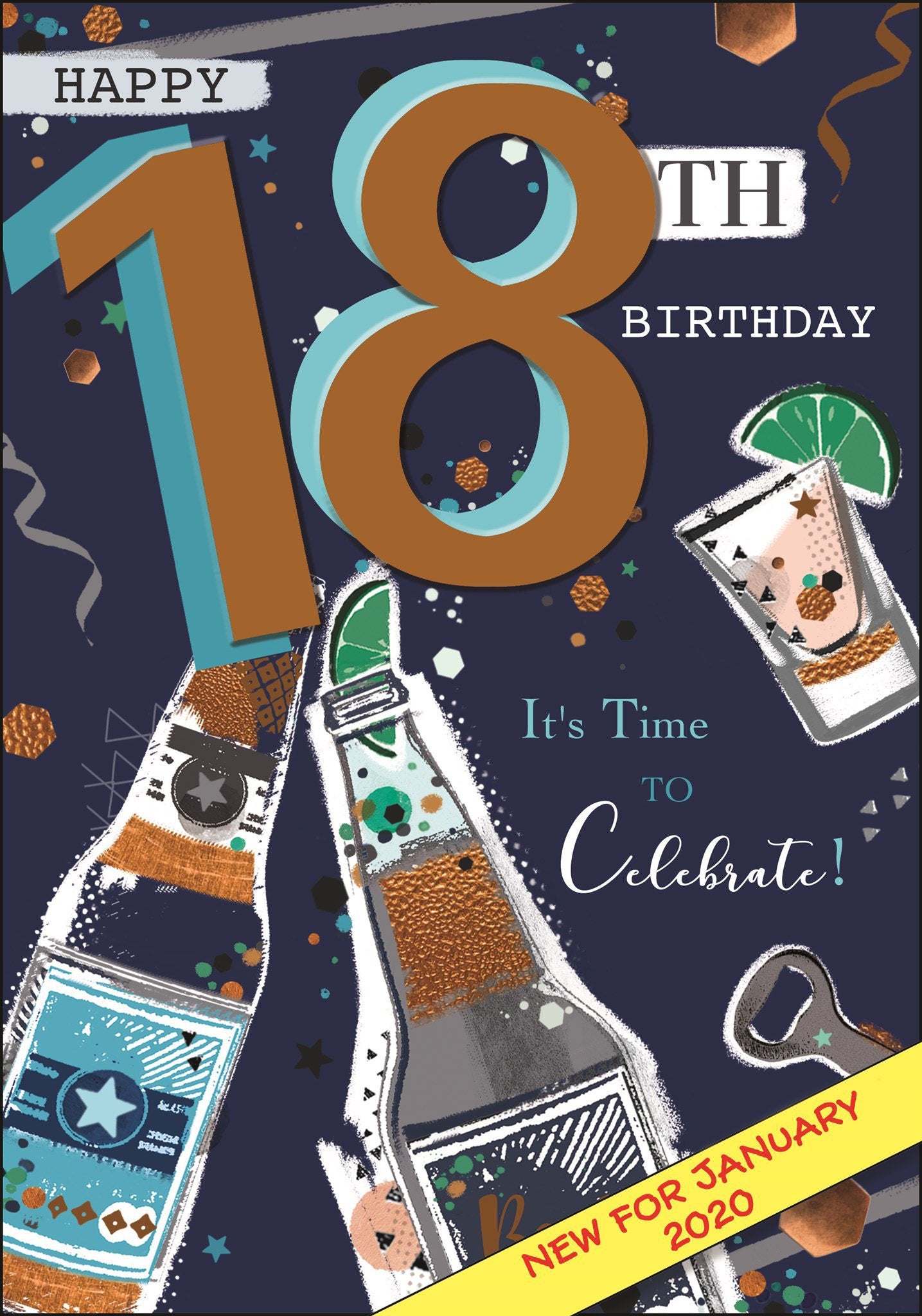 Front of 18th Birthday Celebrate Greetings Card