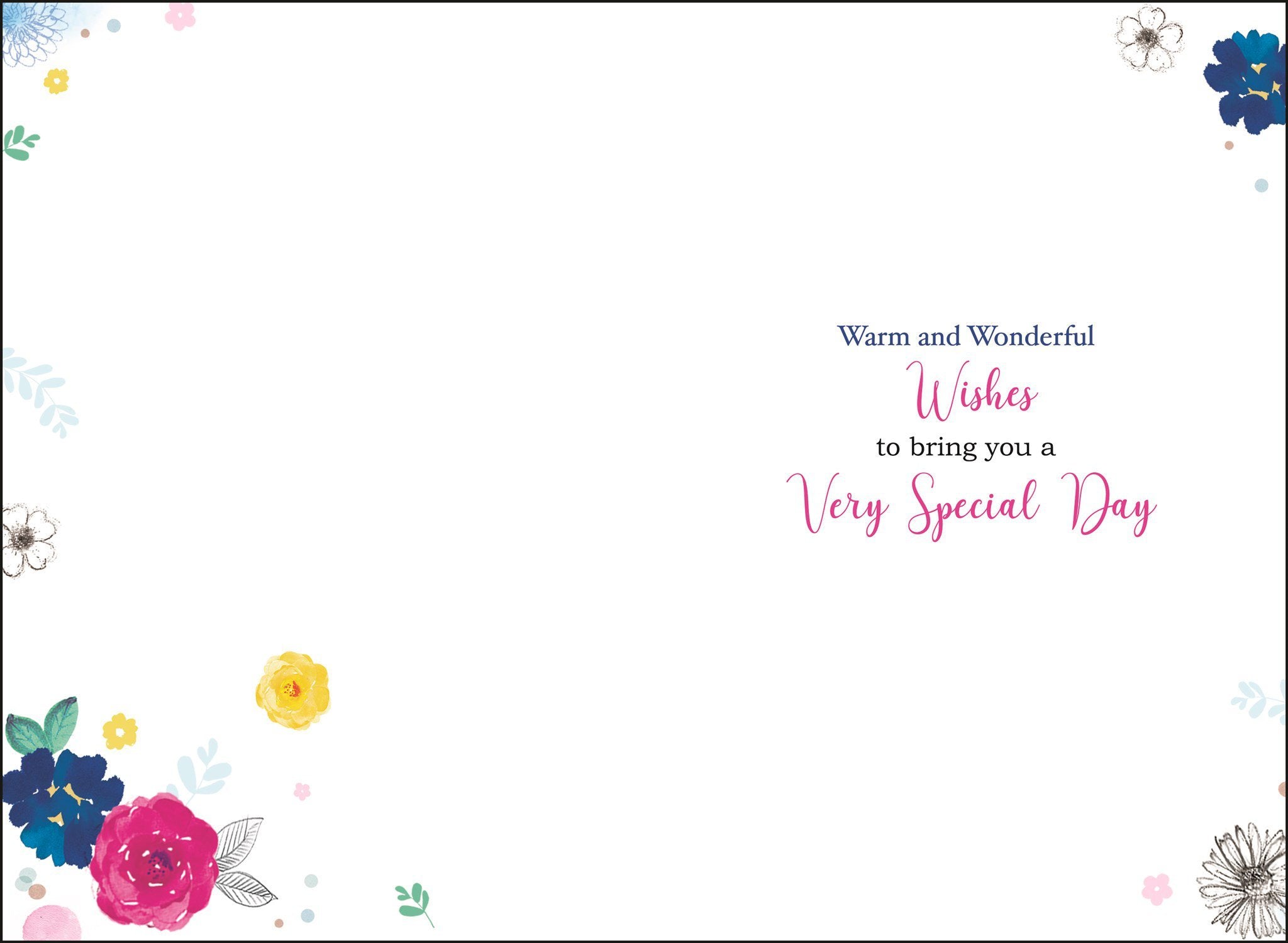 Inside of Open Female Birthday Teapot Greetings Card