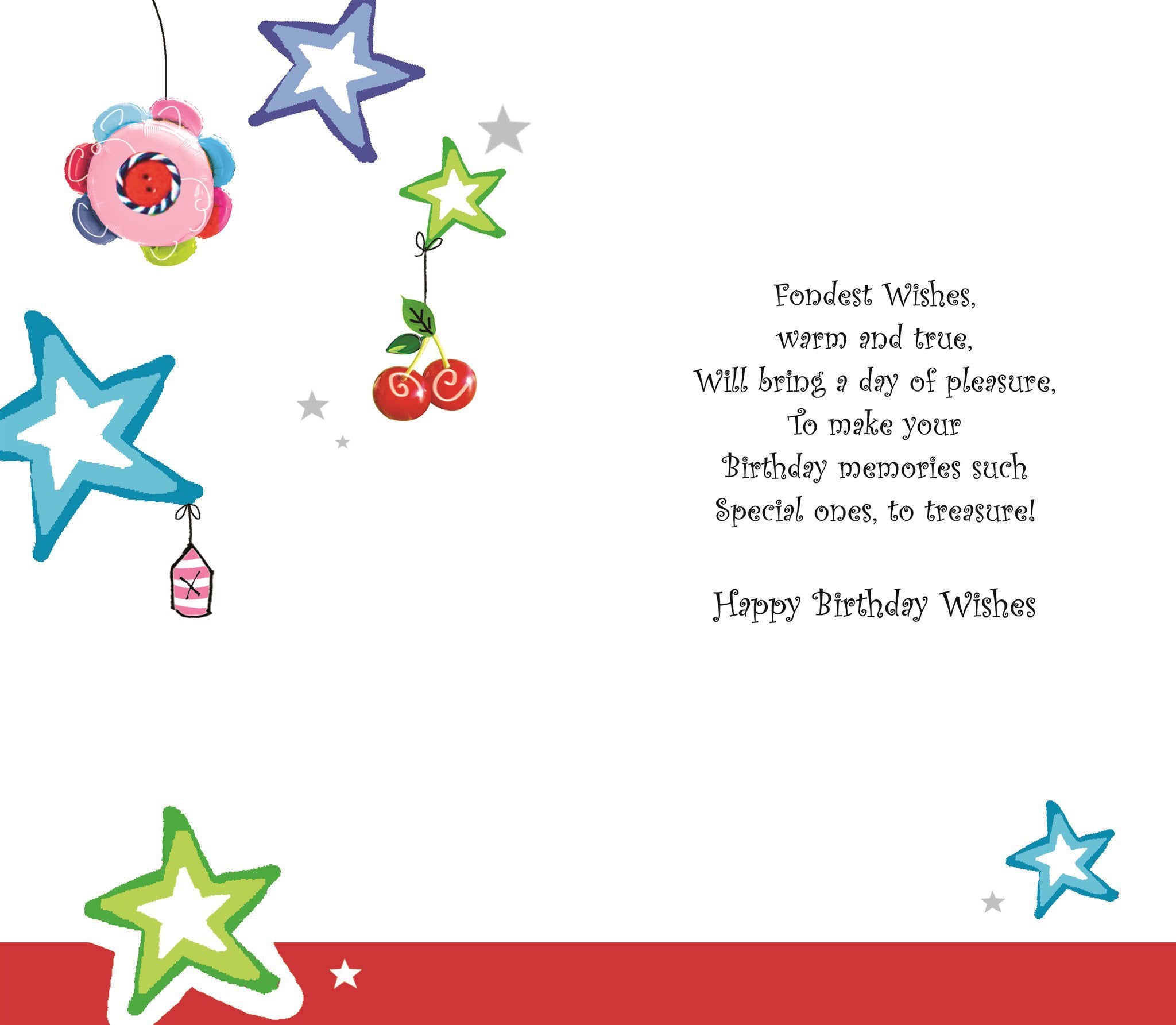 Inside of Cousin Birthday Groovy Greetings Card