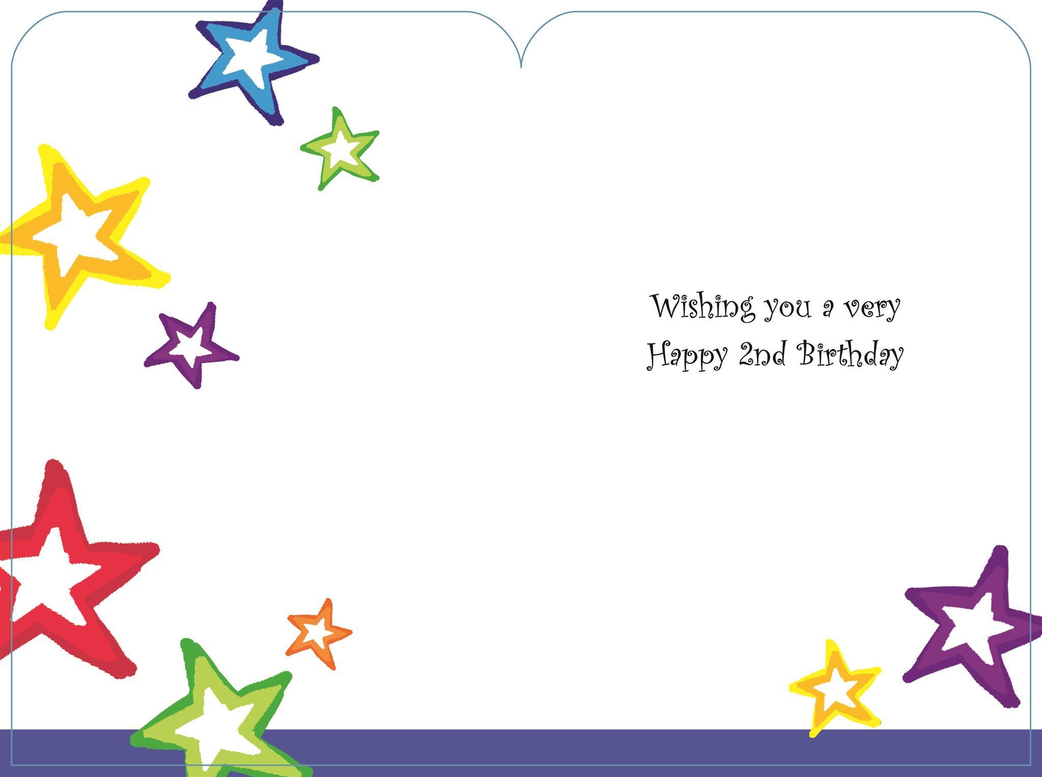 Inside of 2nd Birthday Monster Greetings Card