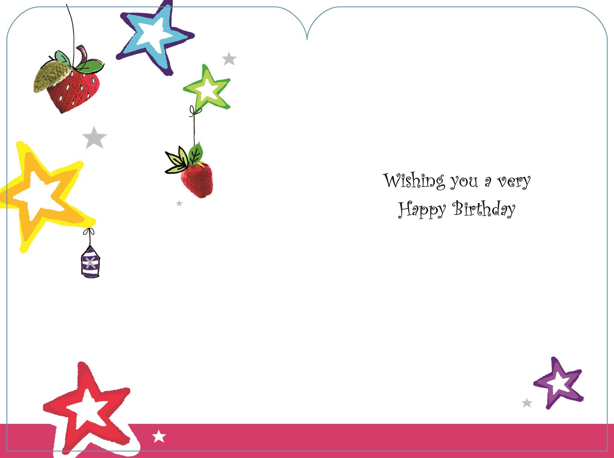 Inside of Open Girls 3rd Birthday Milkshake Greetings Card