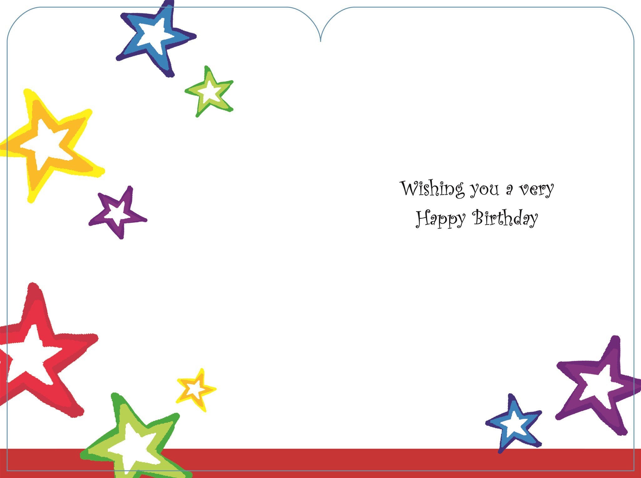Inside of Open Boys 3rd Birthday Tyre Greetings Card