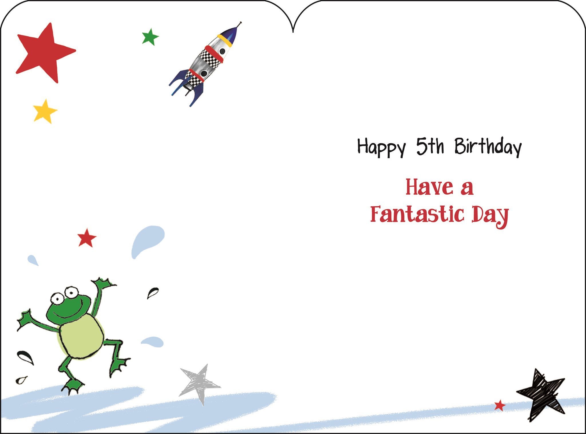 Inside of 5th Birthday Fireman Greetings Card