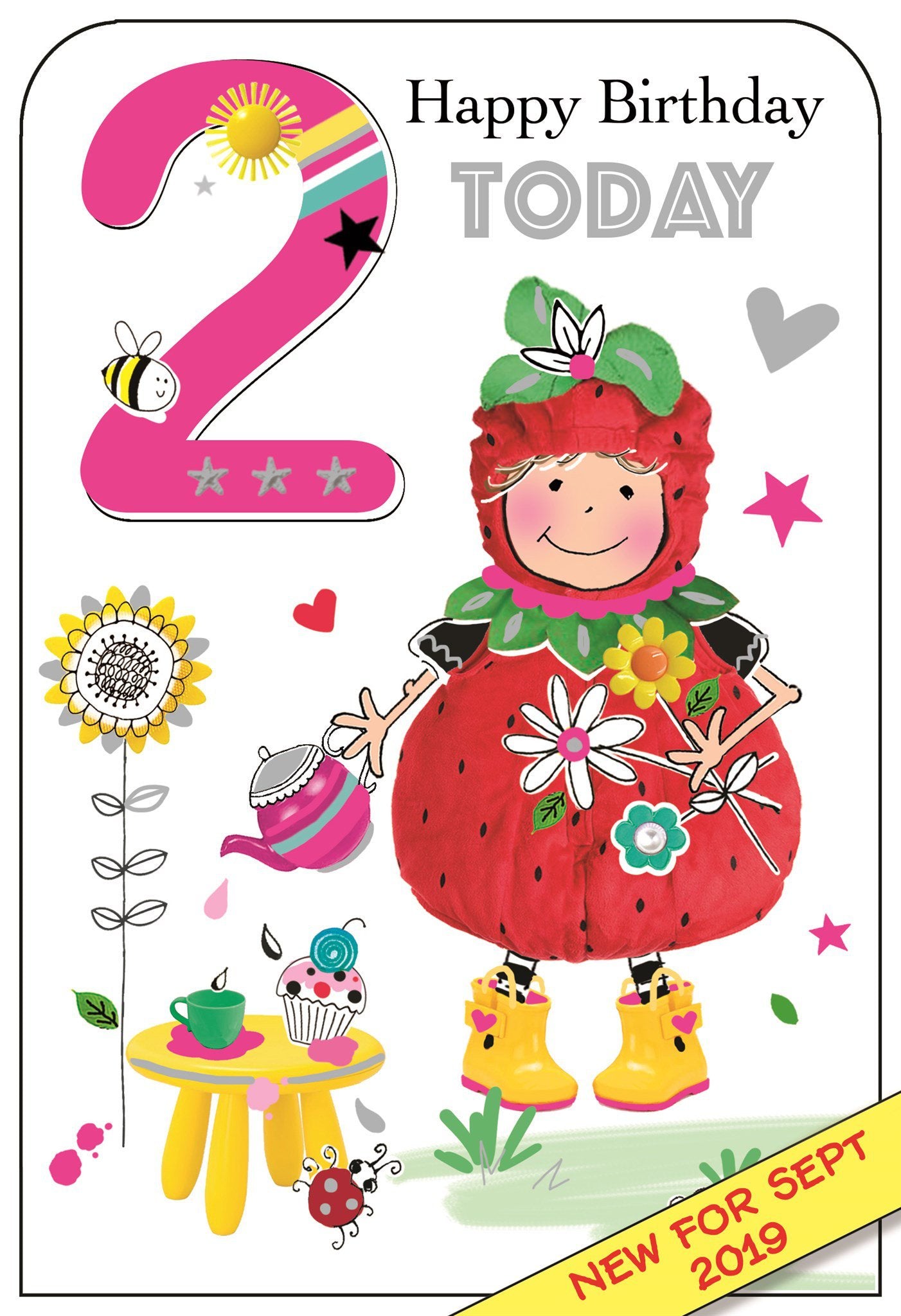 Front of 2nd Birthday Fruit Greetings Card