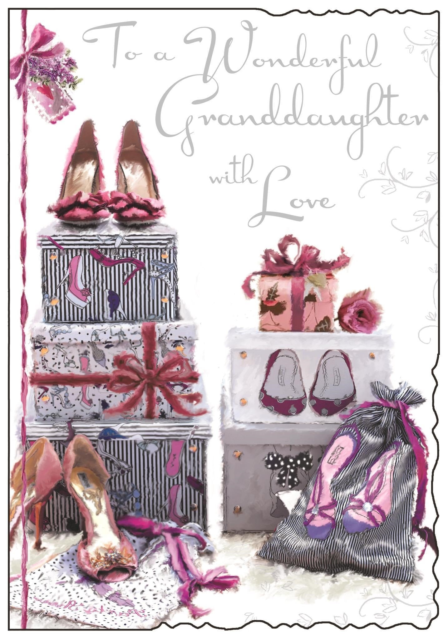 Front of Granddaughter Birthday Gifts Greetings Card