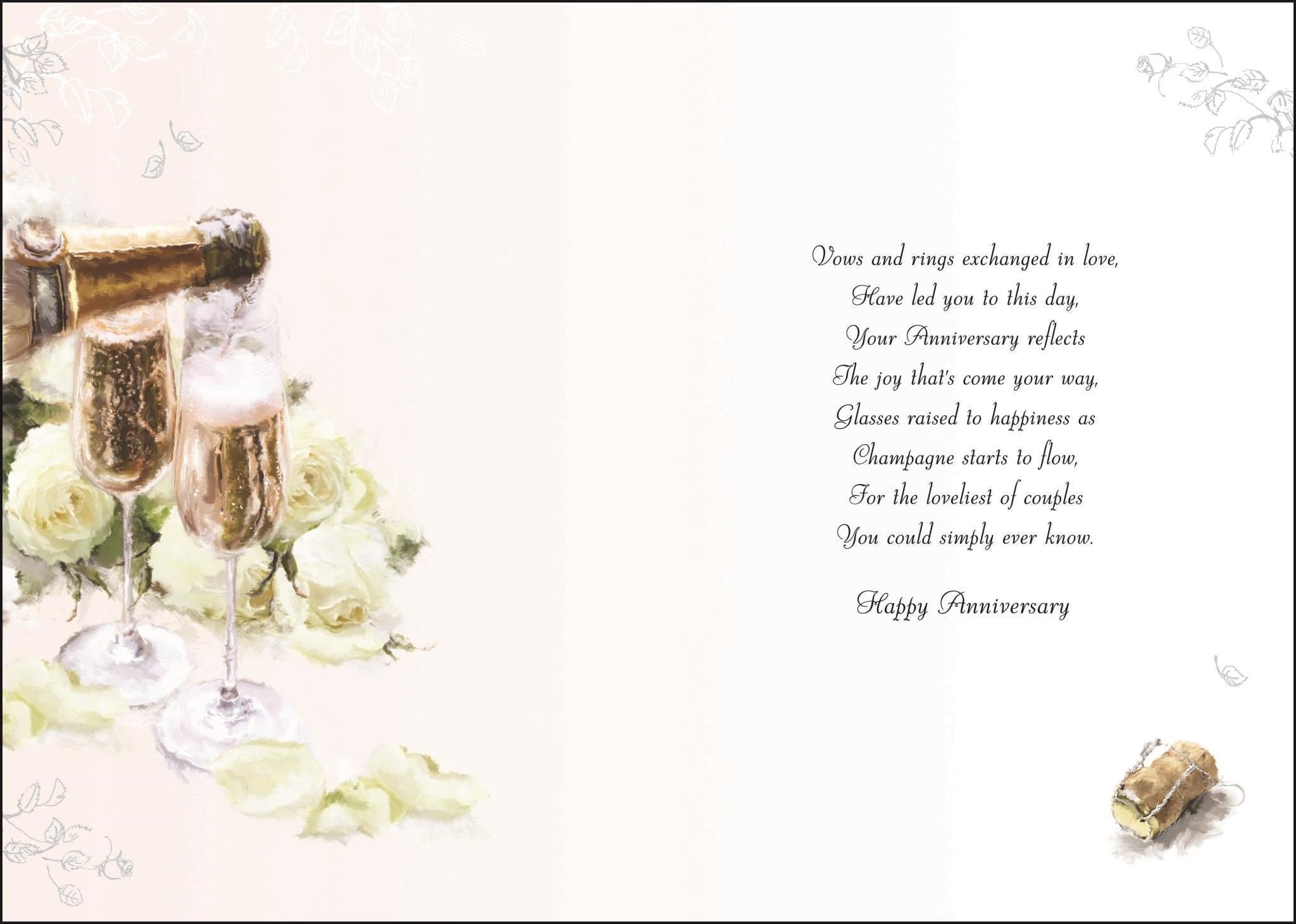 Inside of Anniversary Both of You Drinks Greetings Card