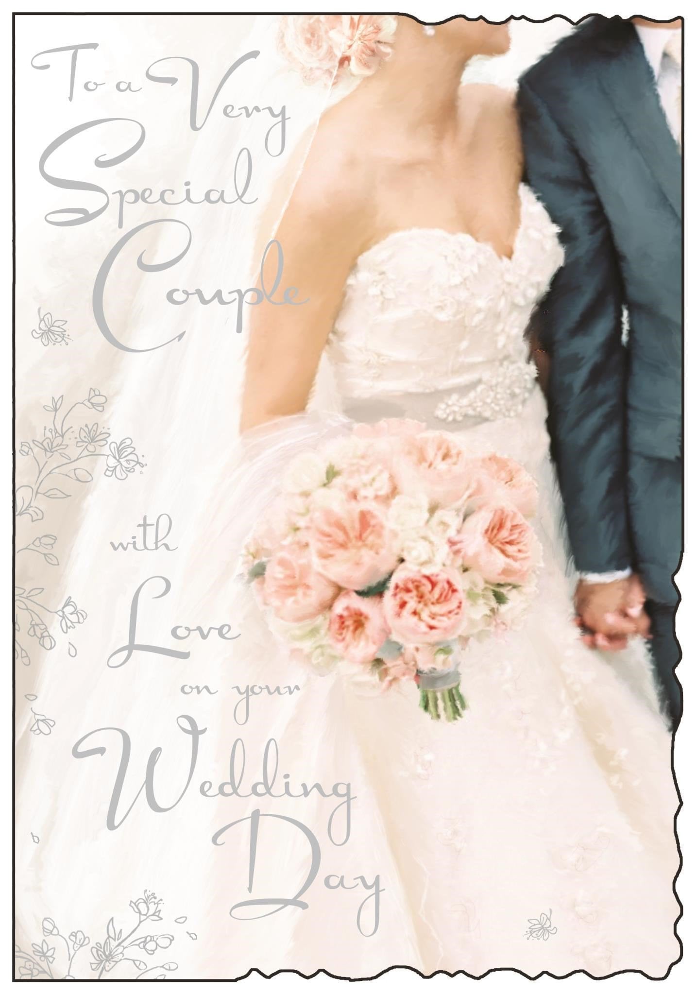 Front of Special Couple Wedding Day Greetings Card