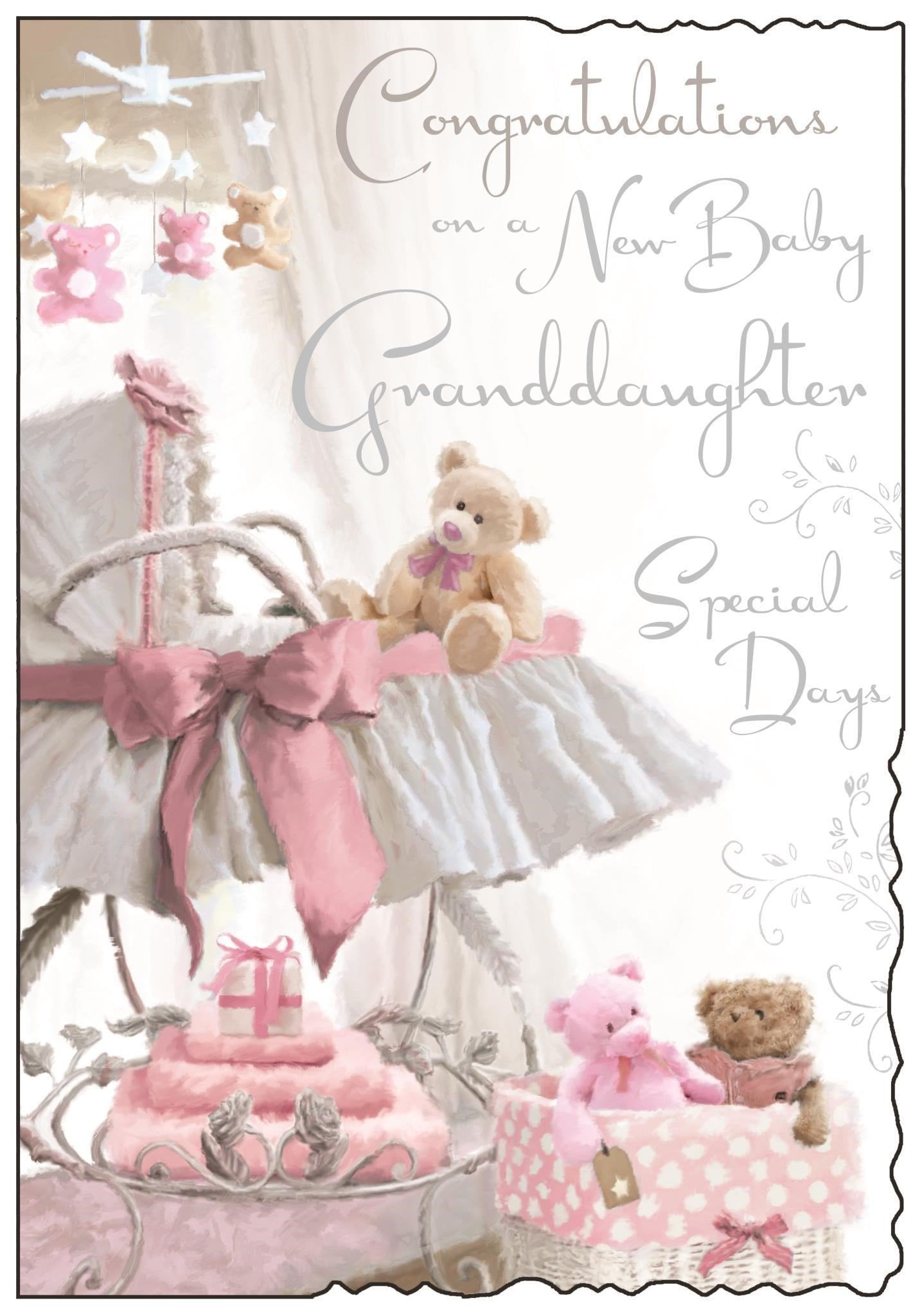 Front of Congrats New Granddaughter Greetings Card