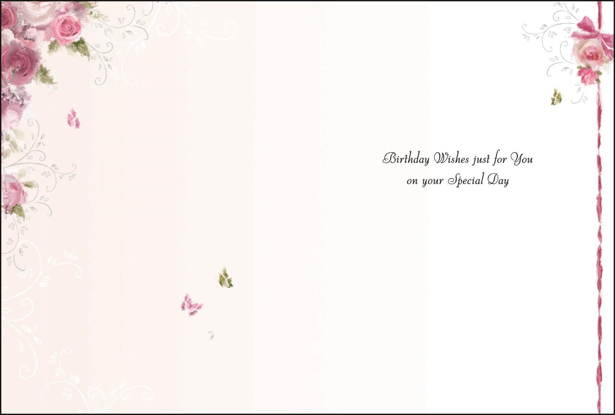 Inside of Auntie Birthday Seat Greetings Card
