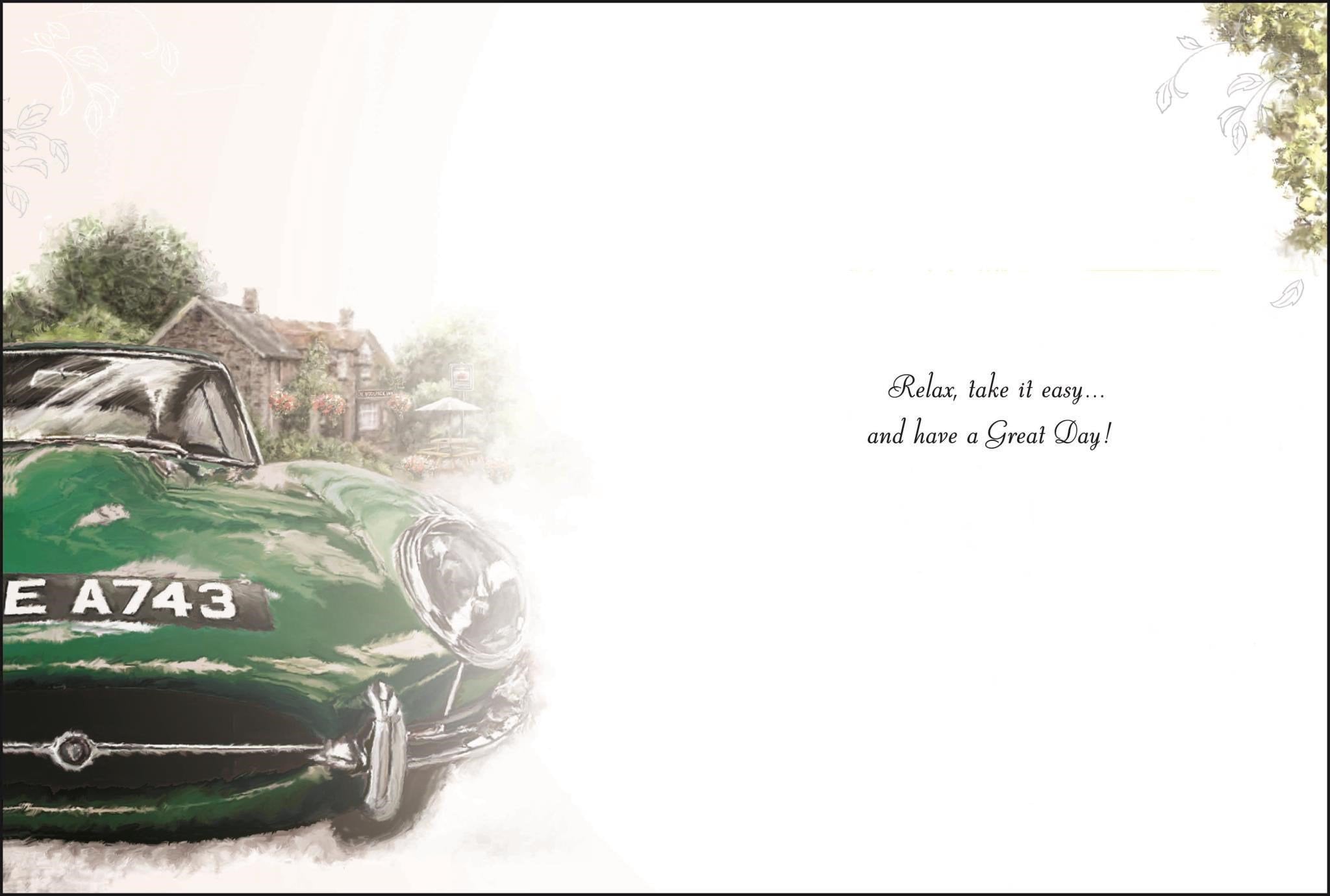 Inside of Grandad Birthday Car Greetings Card