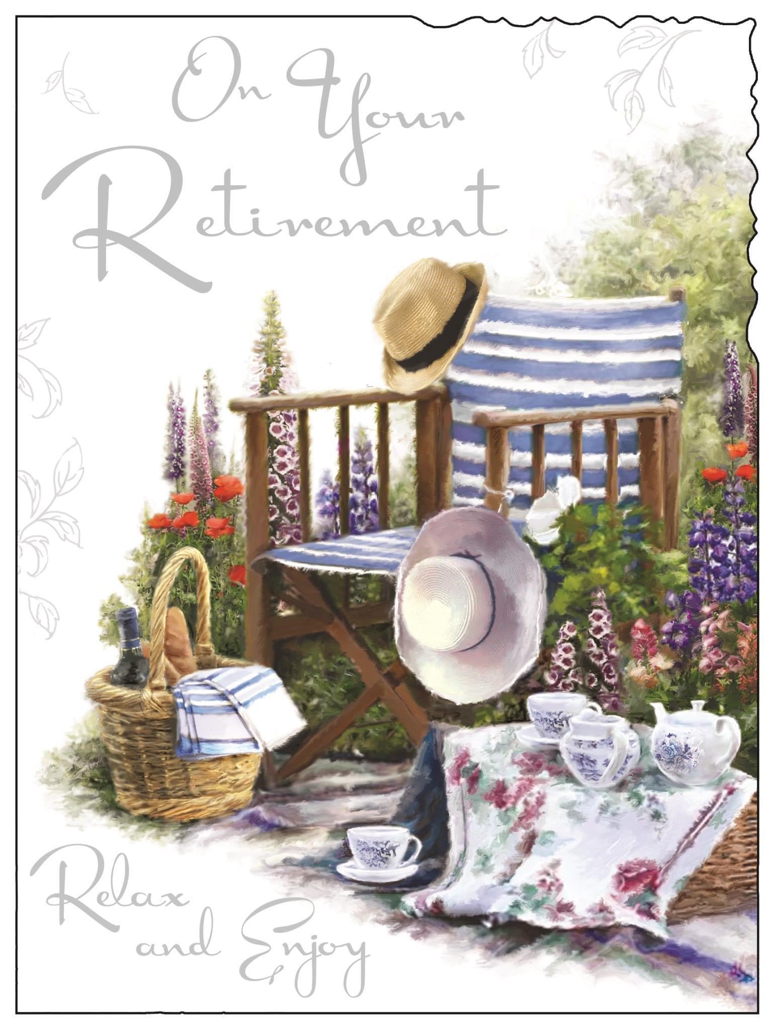Front of Retirement Seat Relax Greetings Card