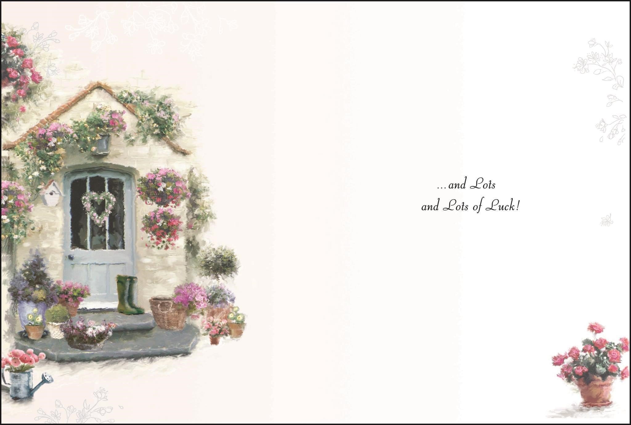 Inside of New Home Front Door Greetings Card