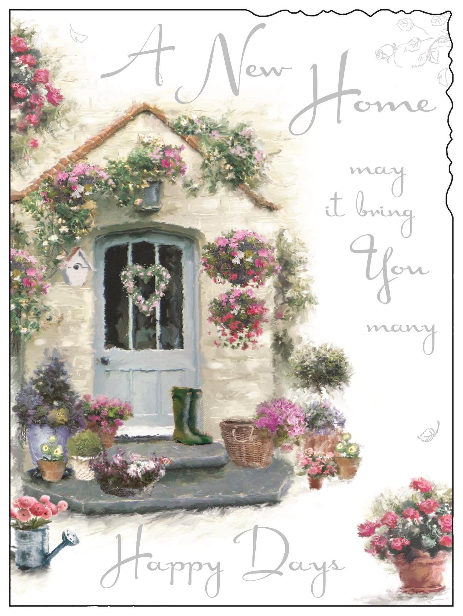 Front of New Home Front Door Greetings Card