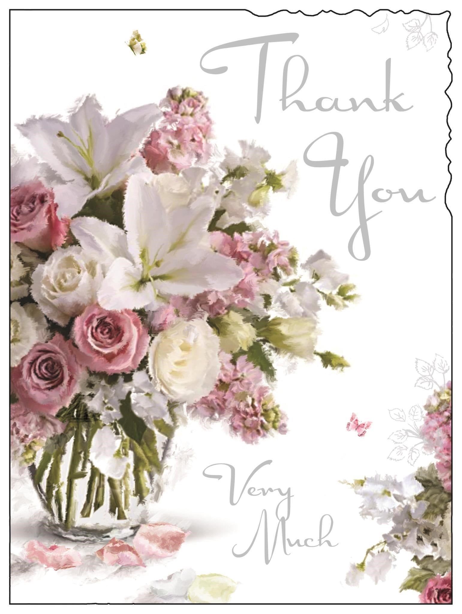 Front of Thank You Bouquet Greetings Card