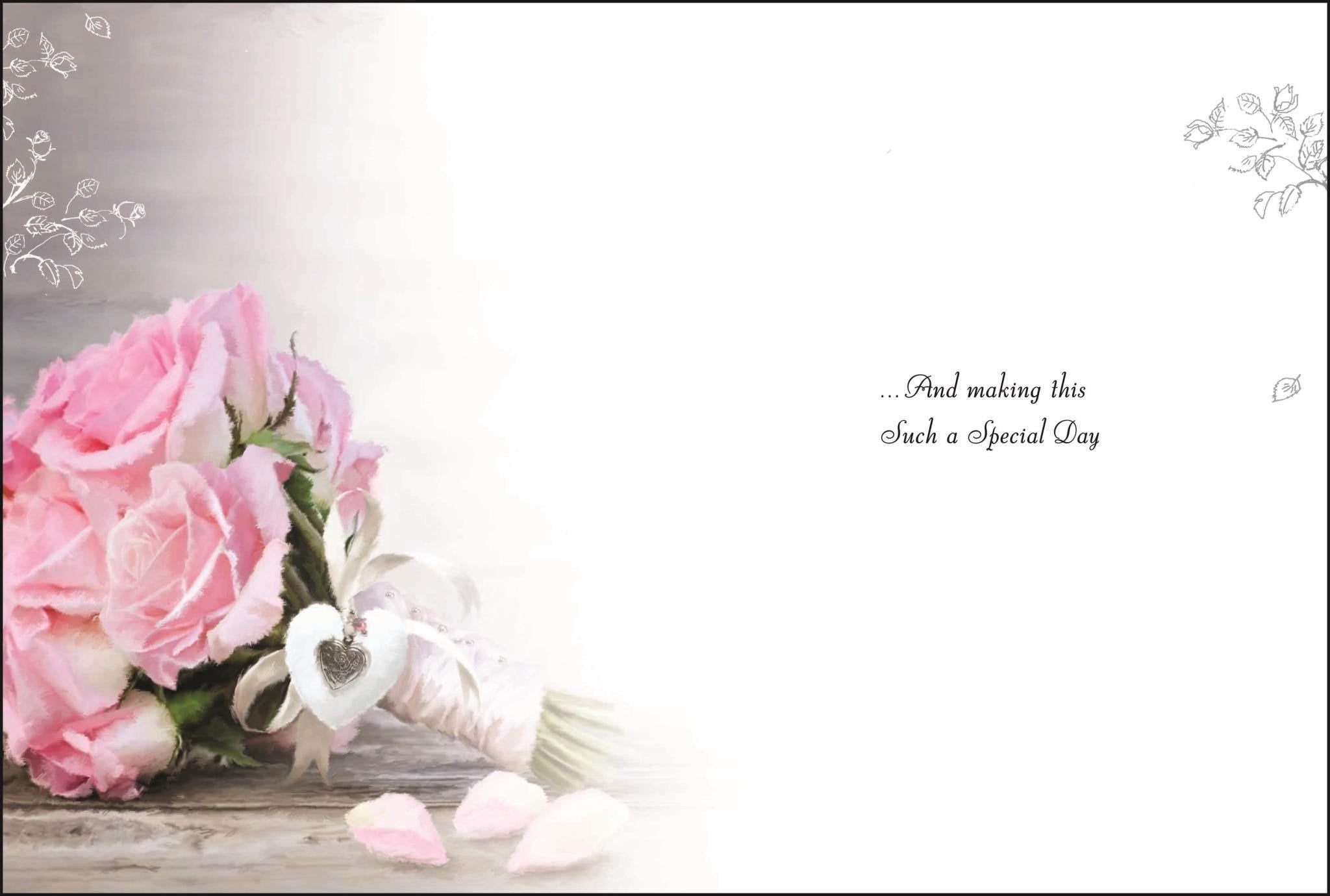 Inside of Thank You Bridesmaid Greetings Card