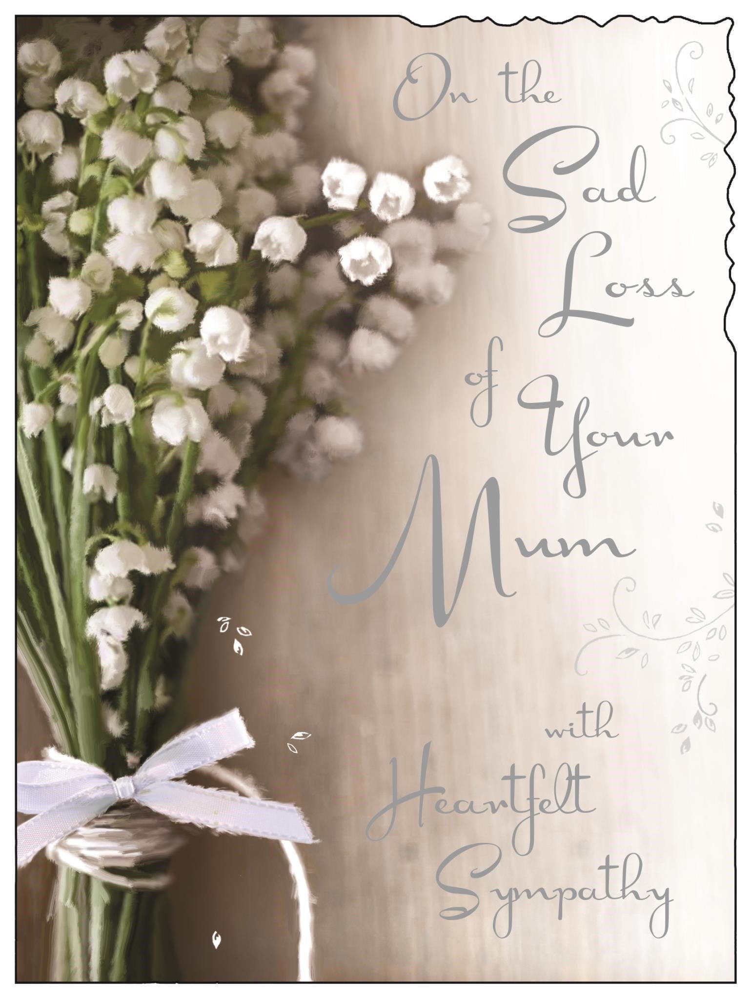 Front of Loss of Mum Posy Greetings Card
