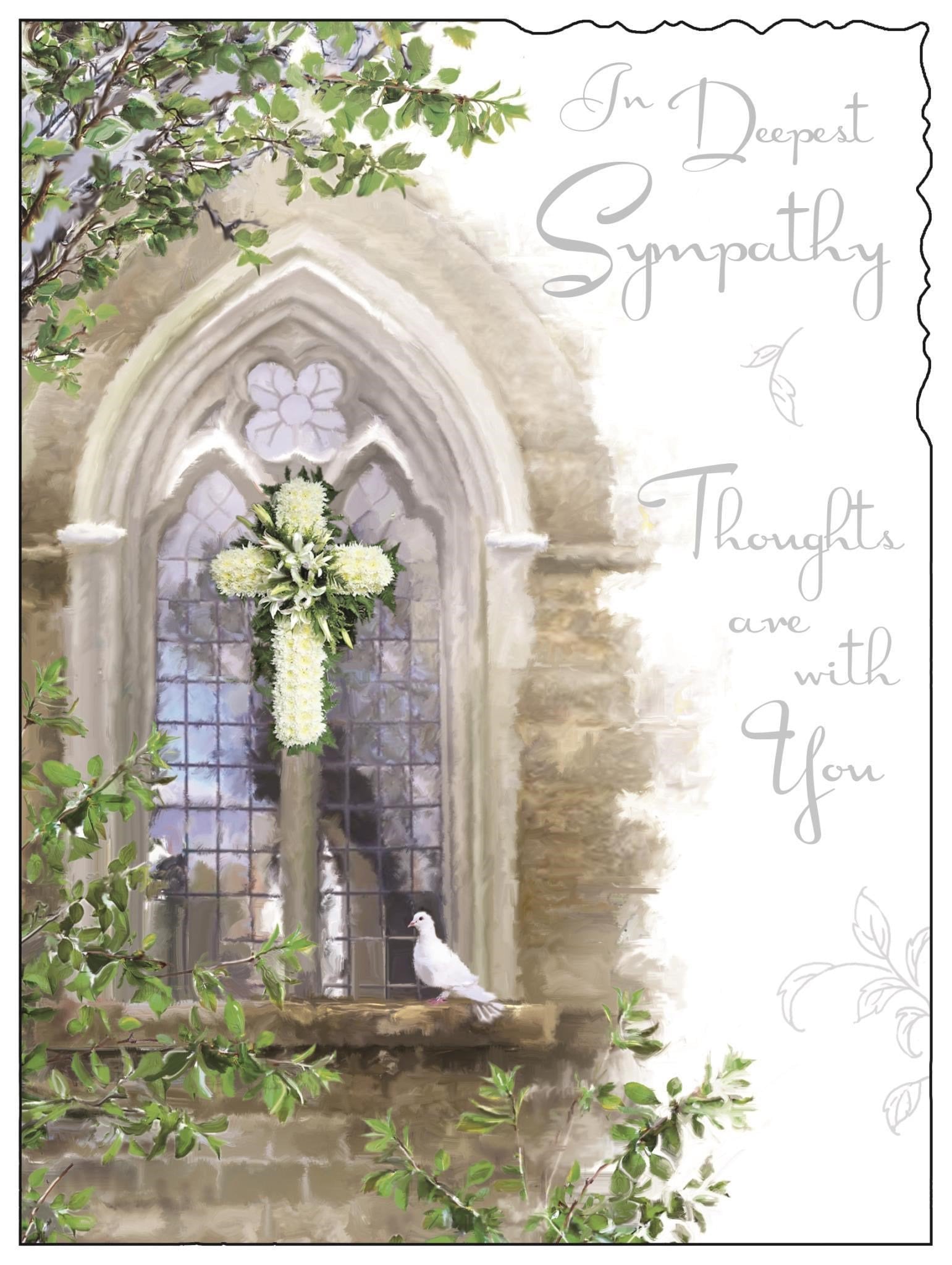 Front of In Deepest Sympathy Church Greetings Card