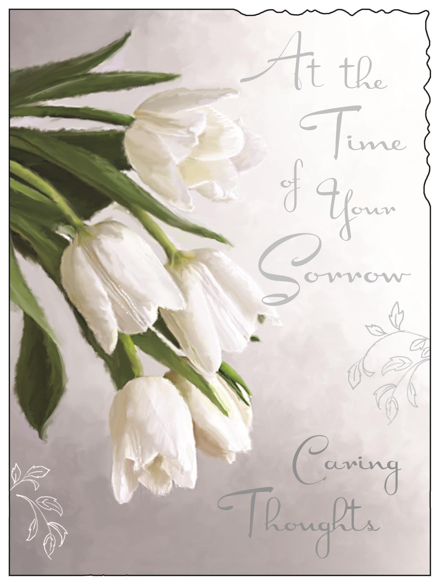 Front of Time of Sorrow Tulips Greetings Card
