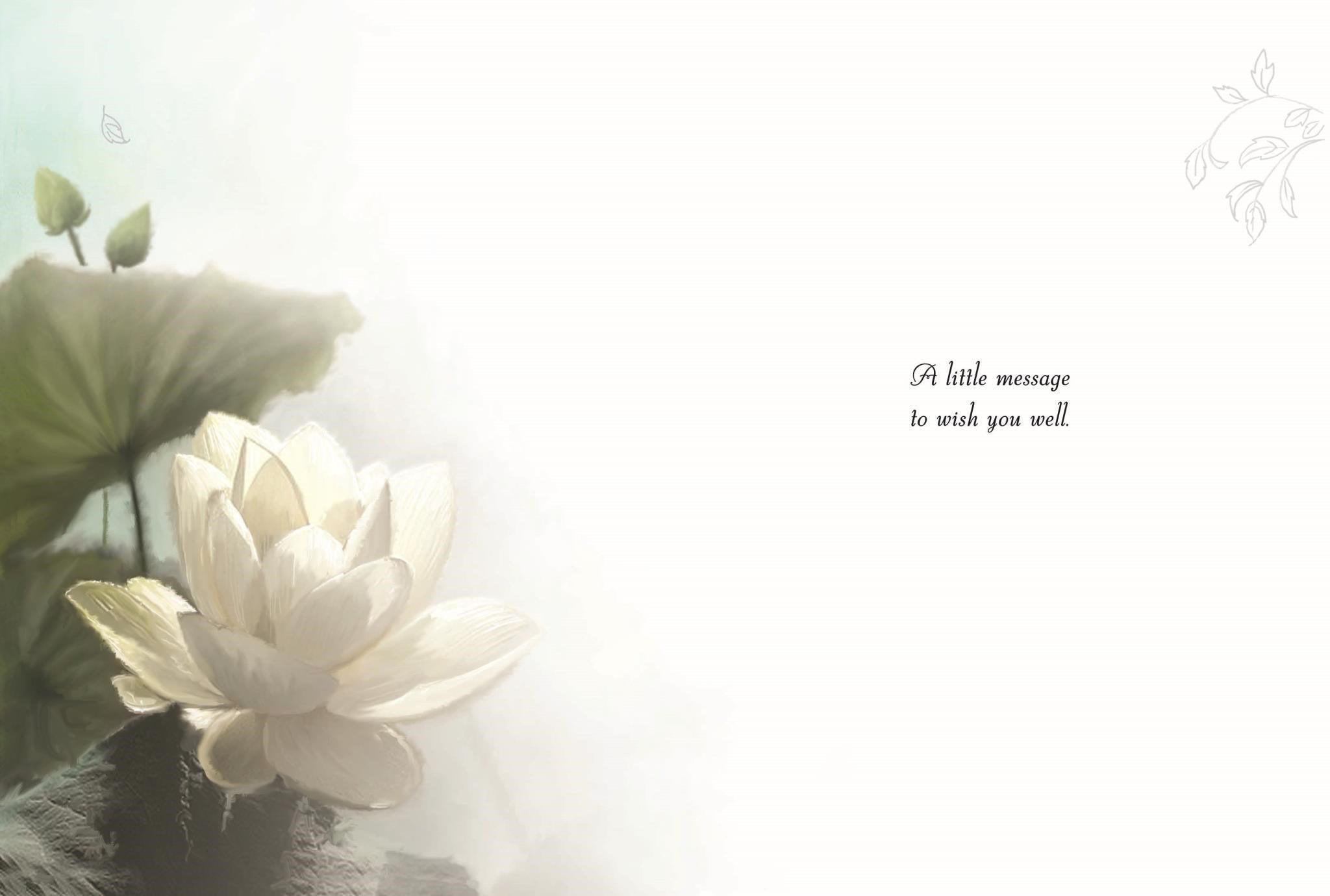 Inside of Thinking of You Recovery Greetings Card
