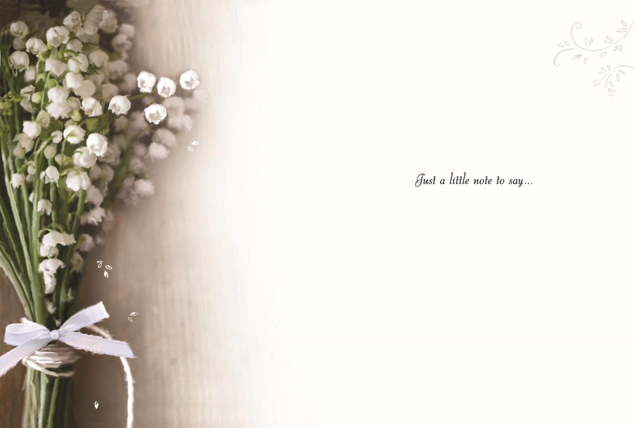 Inside of Caring Thought Posy Greetings Card