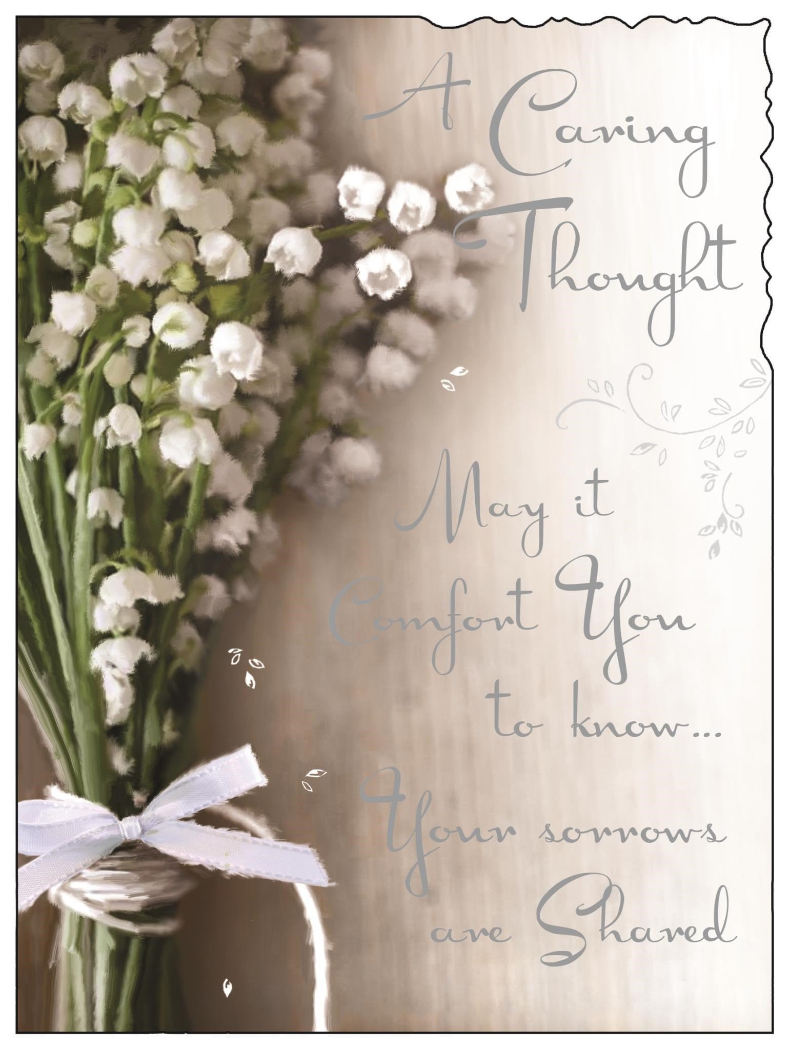 Front of Caring Thought Posy Greetings Card