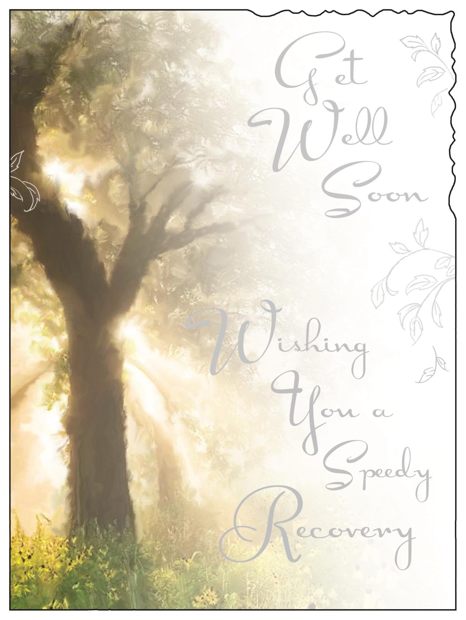Front of Get Well Soon Tree Greetings Card