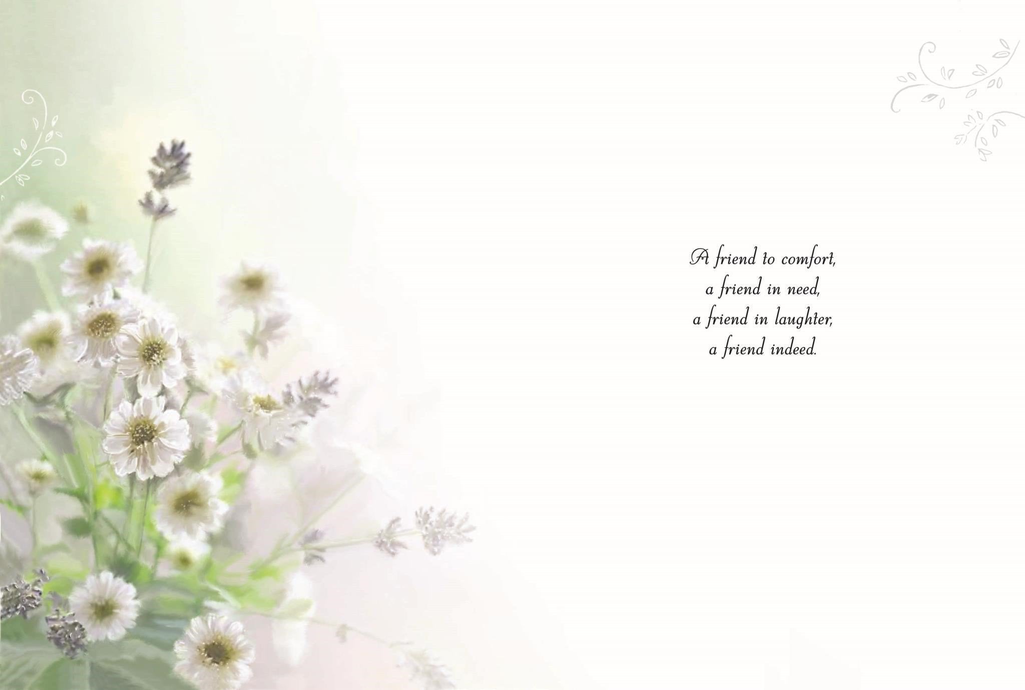 Inside of Special Friend Daisy Greetings Card