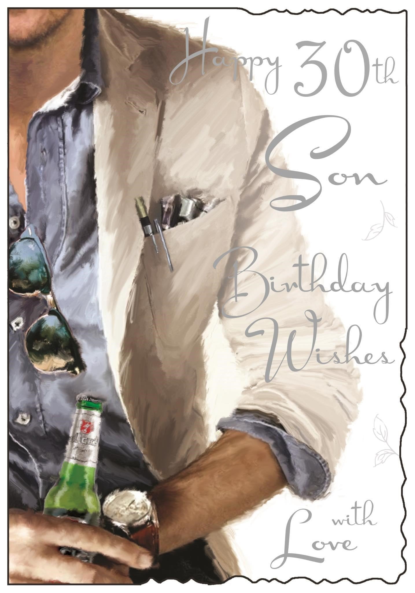 Front of Son 30th Birthday Shades Greetings Card