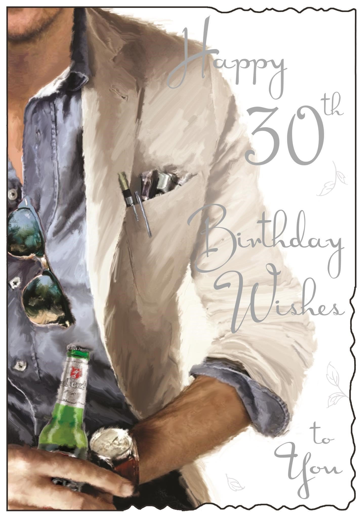 Front of 30th Birthday Shades Greetings Card