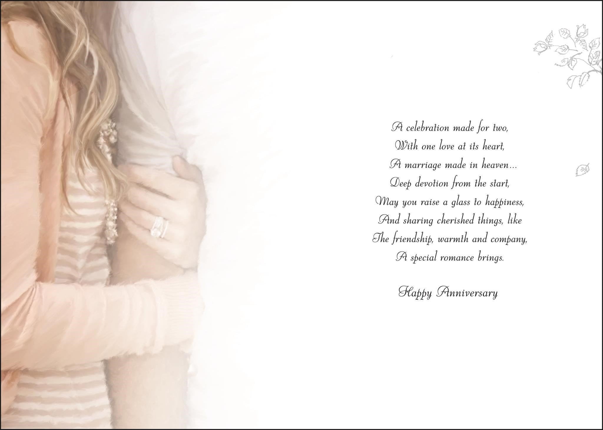 Inside of Anniversary Open Younger Greetings Card