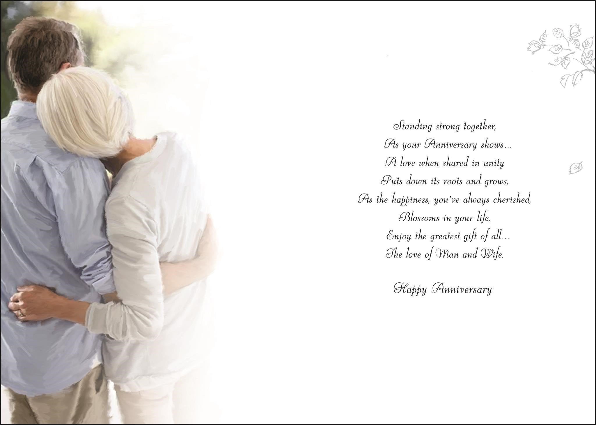 Inside of Anniversary Open Older Greetings Card