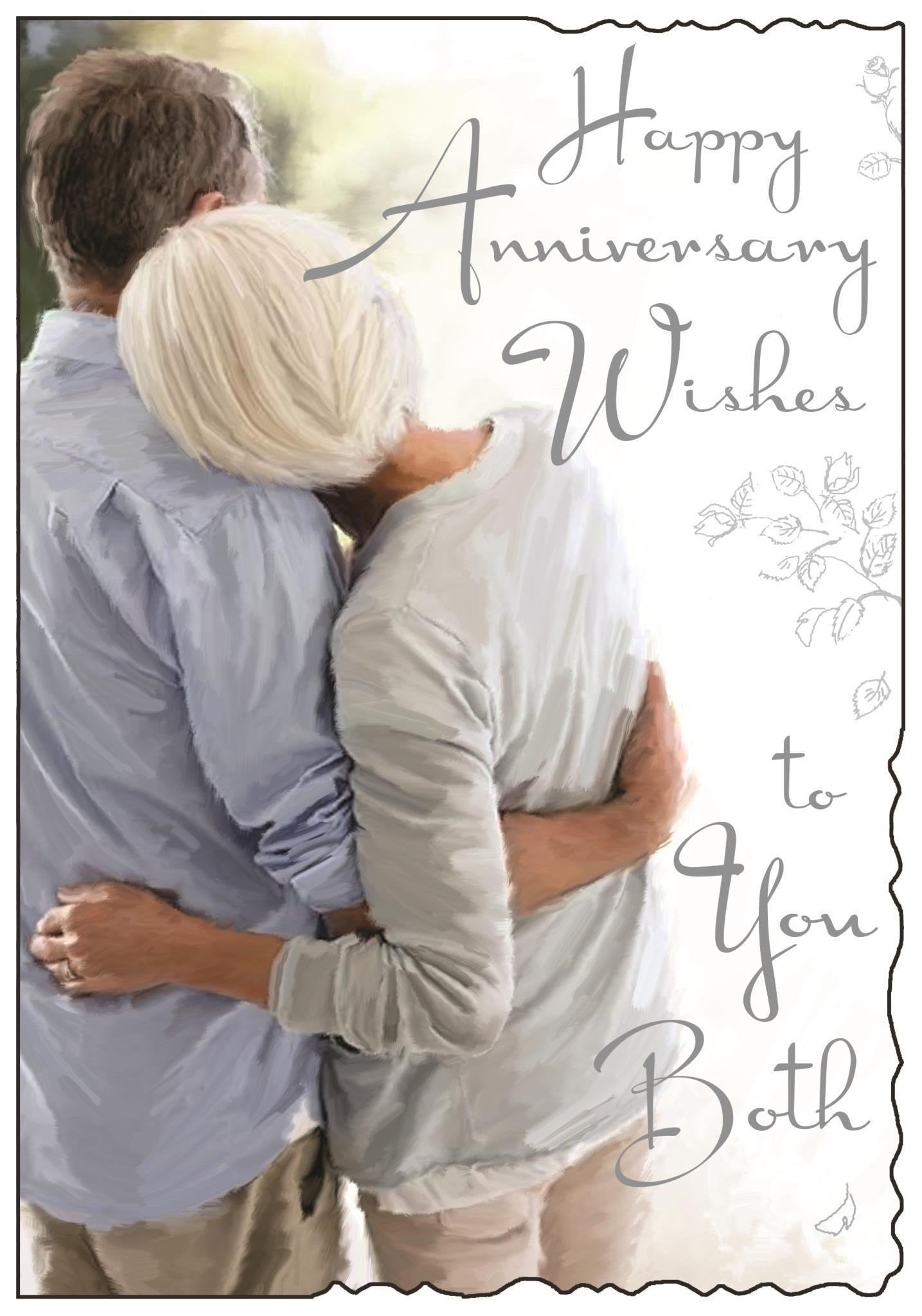 Front of Anniversary Open Older Greetings Card