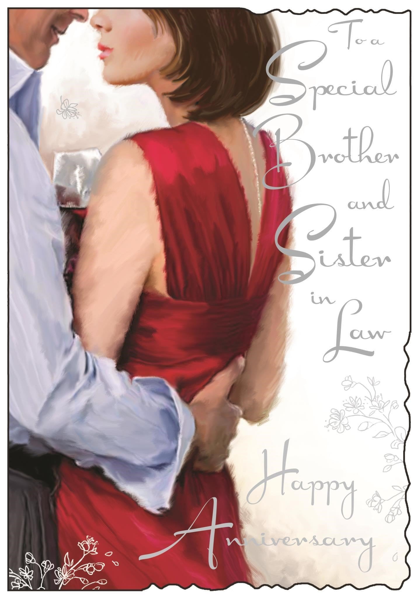 Front of Brother & Sister in Law Couple Greetings Card