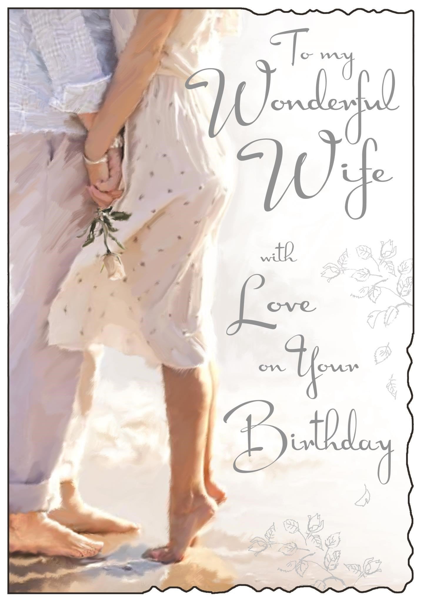 Front of Wife Birthday Couple Greetings Card