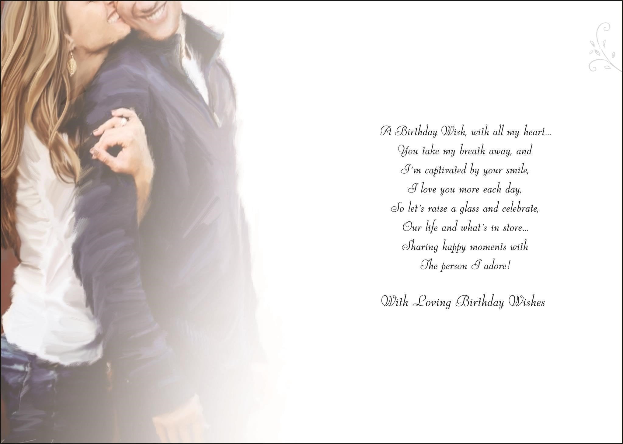 Inside of Boyfriend Fabulous Birthday Greetings Card
