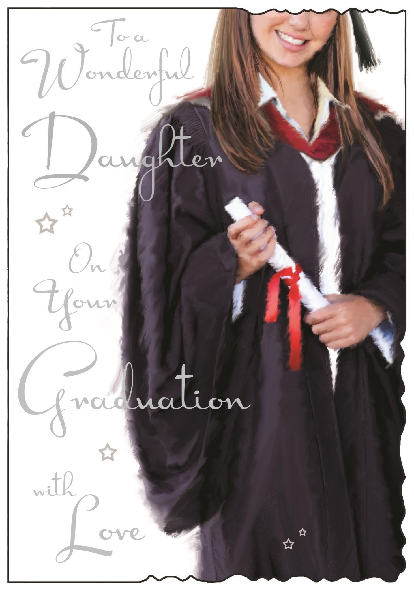 Front of Graduation of Daughter Greetings Card