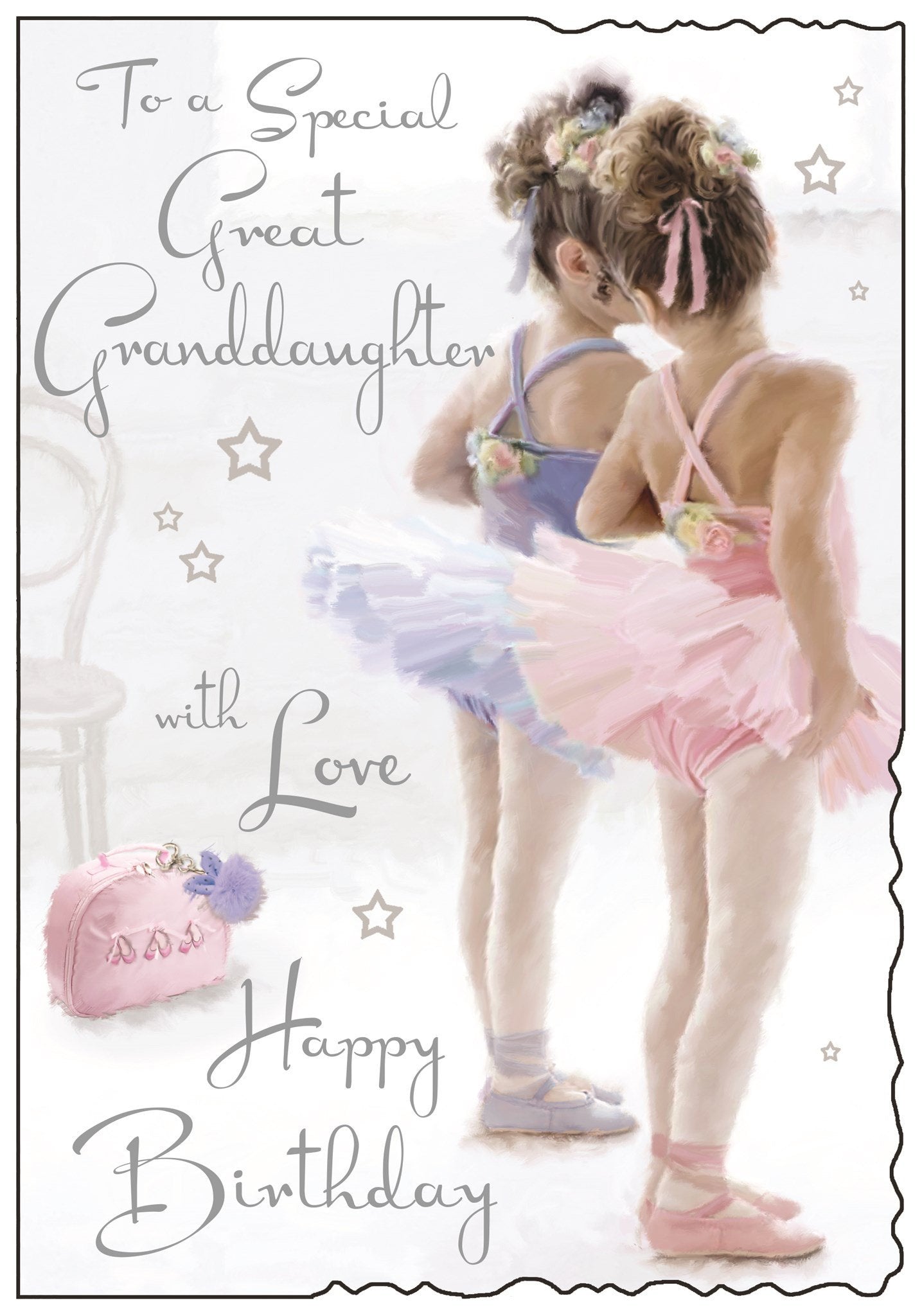 Front of Great Granddaughter Ballet Birthday Greetings Card