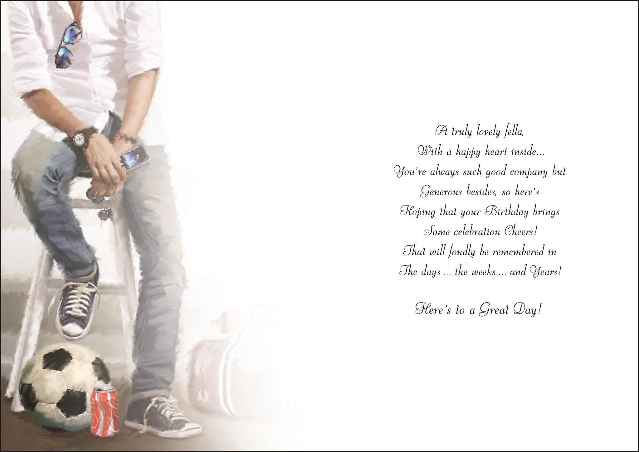 Inside of Brother Stool Birthday Greetings Card