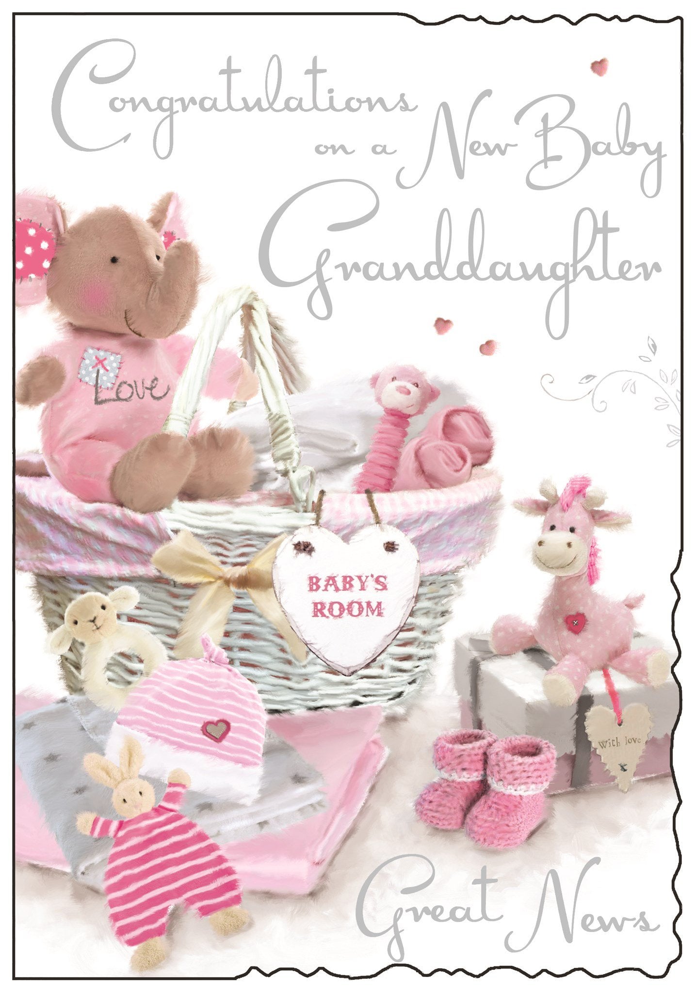 Front of Congrats New Granddaughter Greetings Card