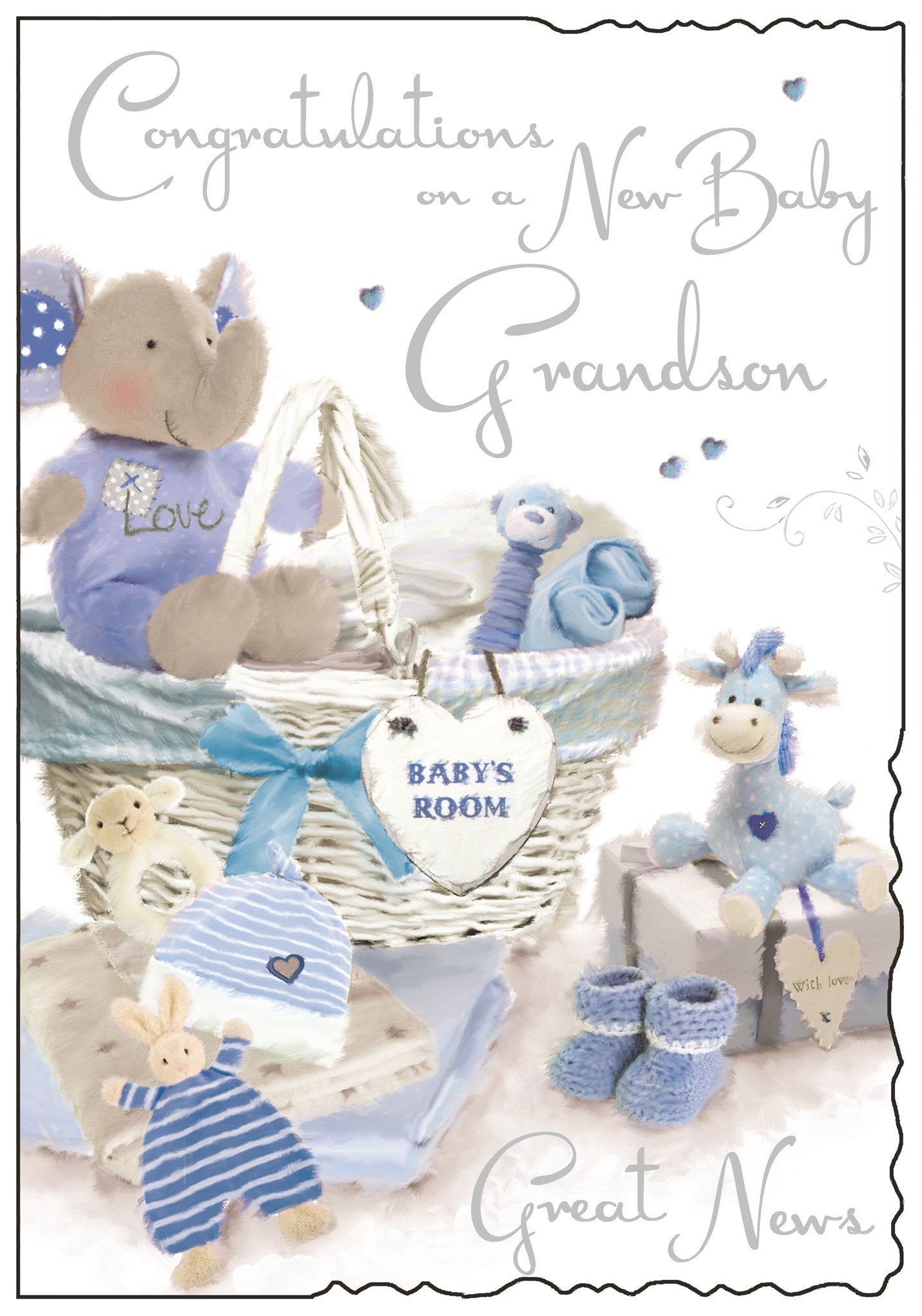 Front of Congrats New Grandson Greetings Card